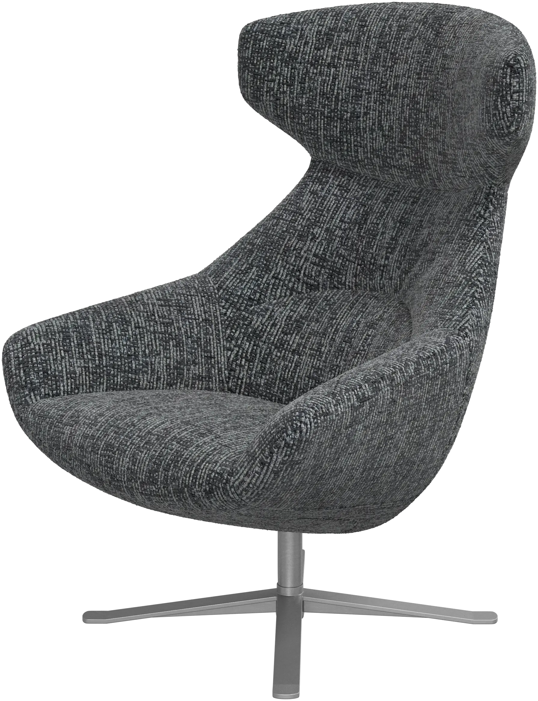 Porto chair with reclining back function and swivel base
