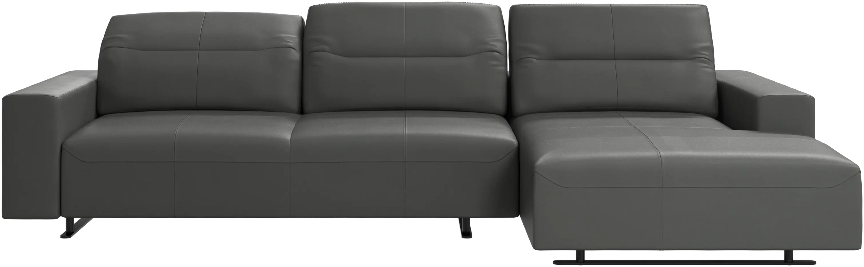 Sofa Hampton con respaldo ajustable , unidad de descanso y almacenaje en el lado izquierdo