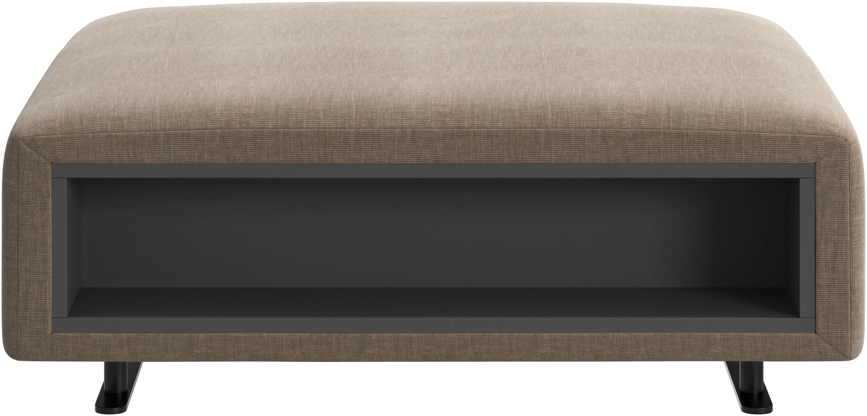 Hampton footstool with storage left and right sides