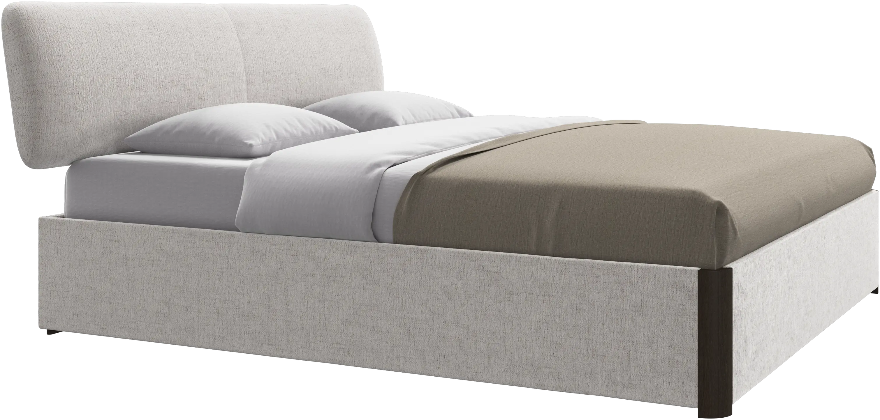 Element bed, bed-mounted headboard, with slats and storage solution, excl. mattress
