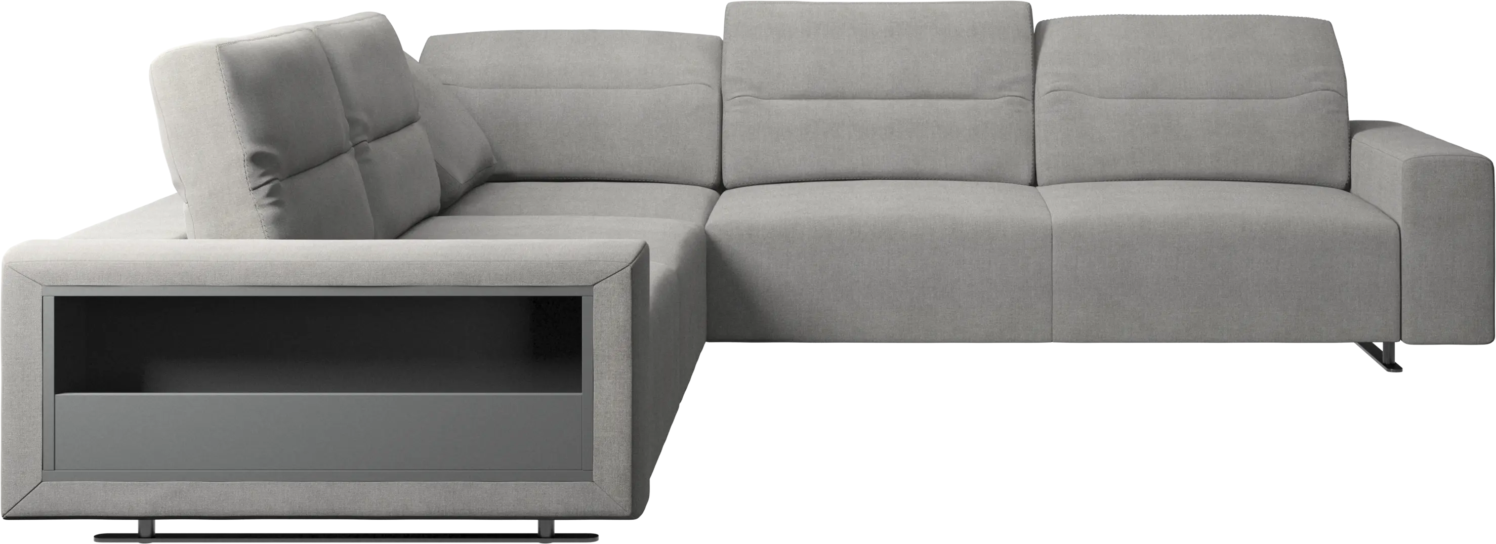 Hampton corner sofa with adjustable back and storage