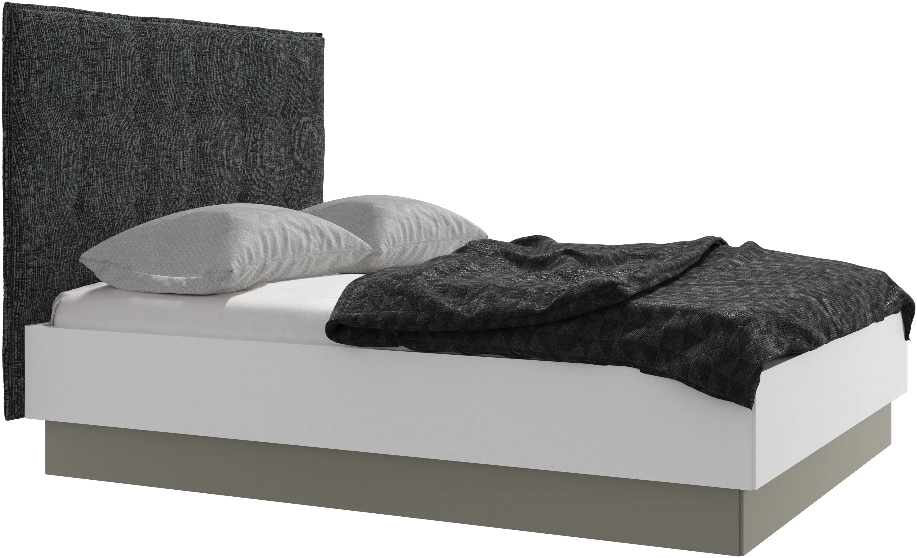 Lugano storage bed with lift-up frame and slats, excl. mattress