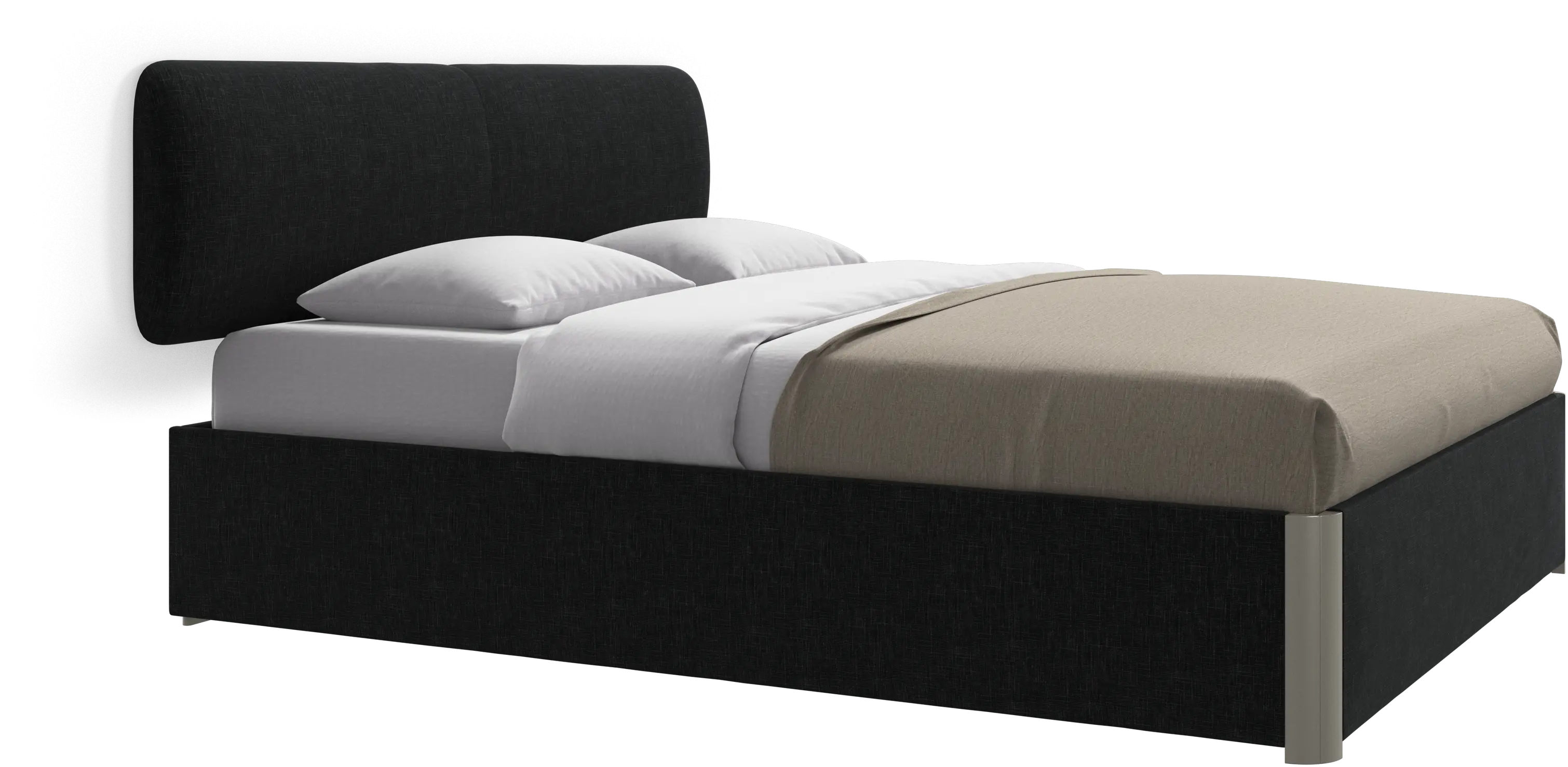 Element cama, cabecero montado en la pared, con láminas, excl. colchón