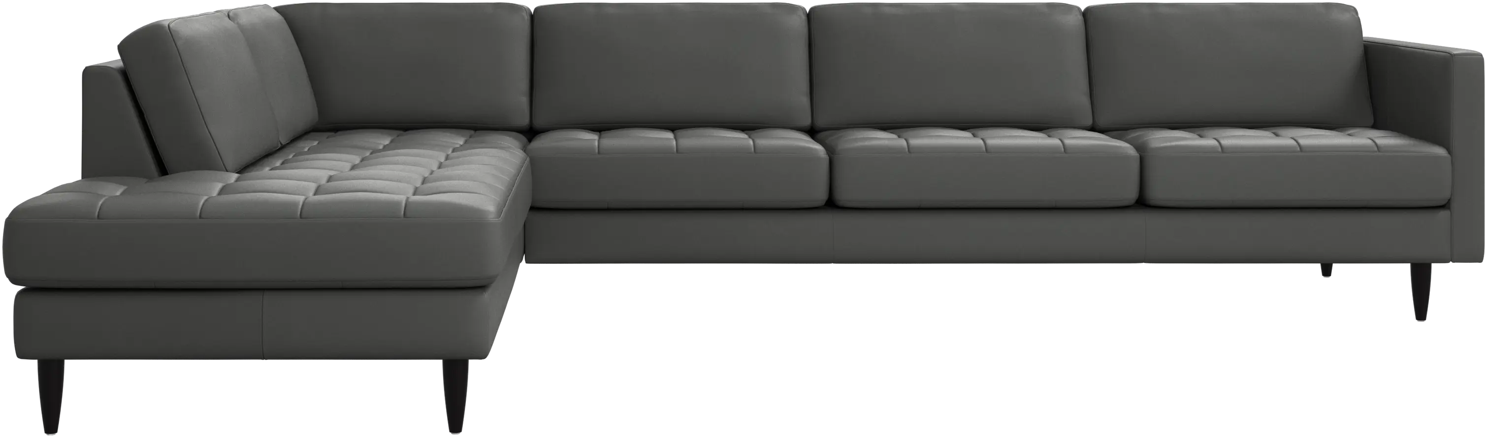 Canapé d'angle Osaka avec chaise longue, assise capitonnée
