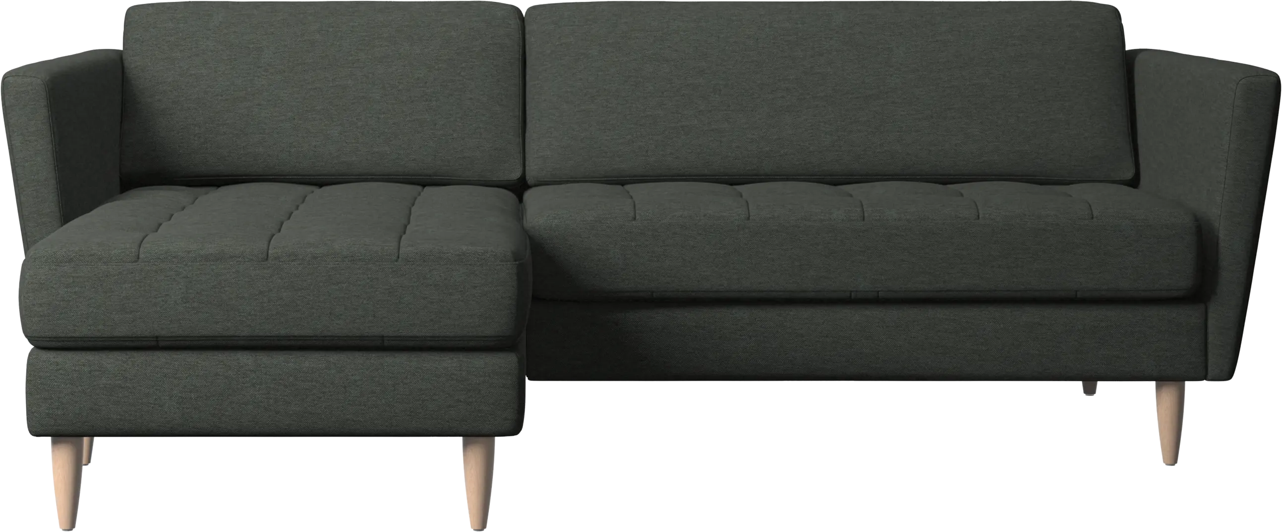 Osaka sofa with resting unit, tufted seat
