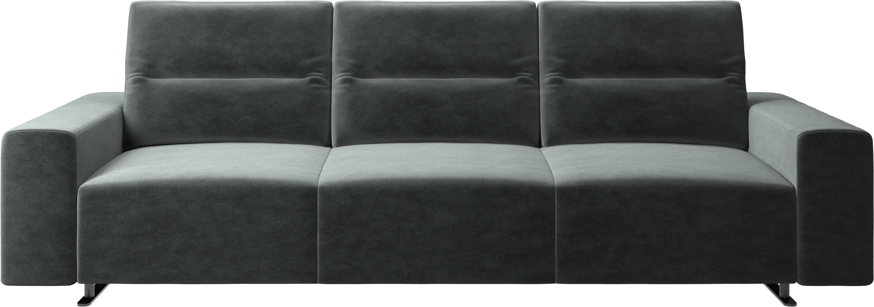 Hampton sofa with adjustable back and storage on the right side