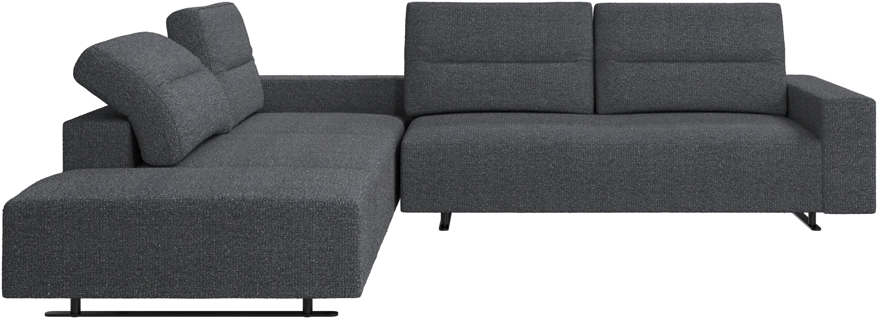 Hampton corner sofa with adjustable back and lounging unit