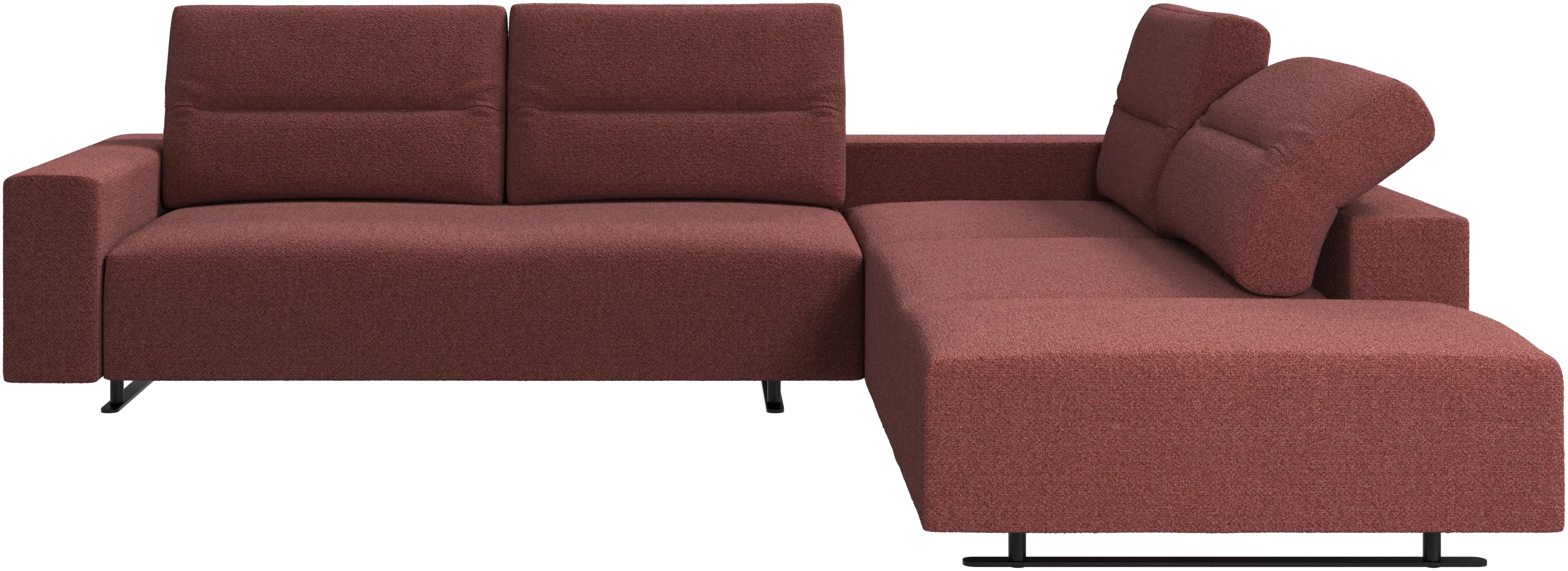 Hampton corner sofa with adjustable back and lounging unit