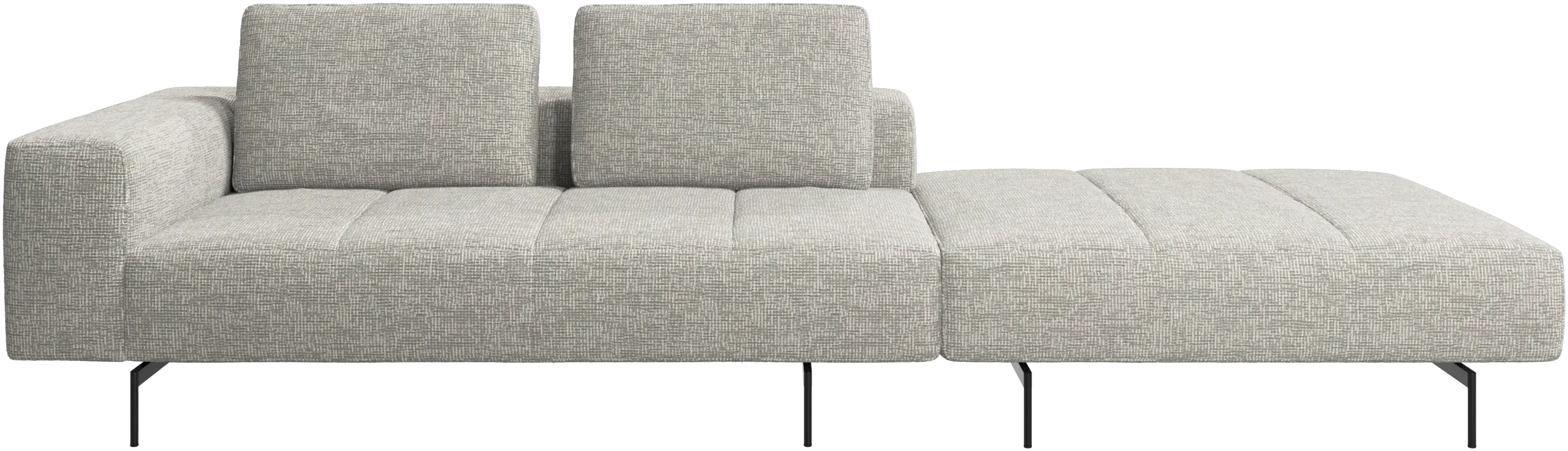 Amsterdam sofa with footstool on right side