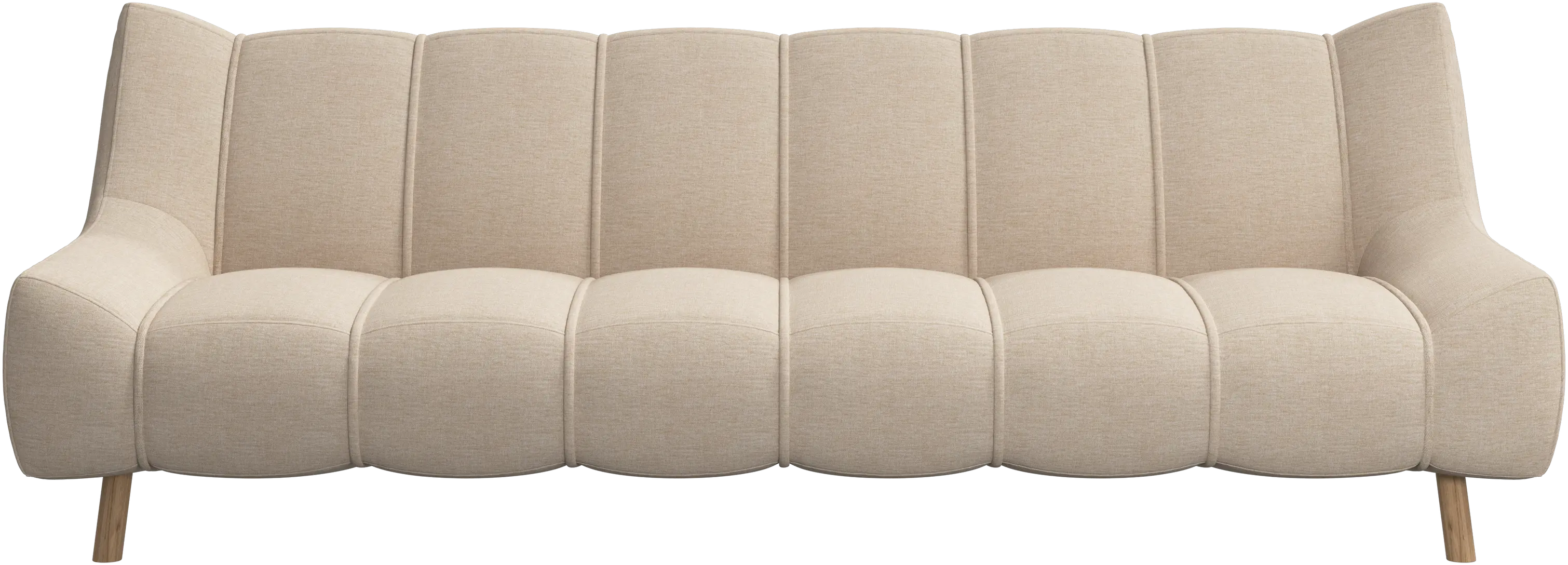 Nawabari 3 seater sofa, wooden leg
