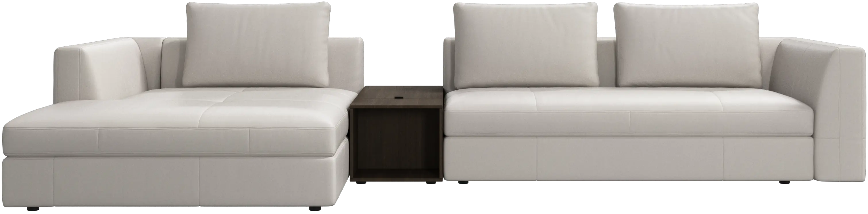 Bergamo chaise longue sofa with storage