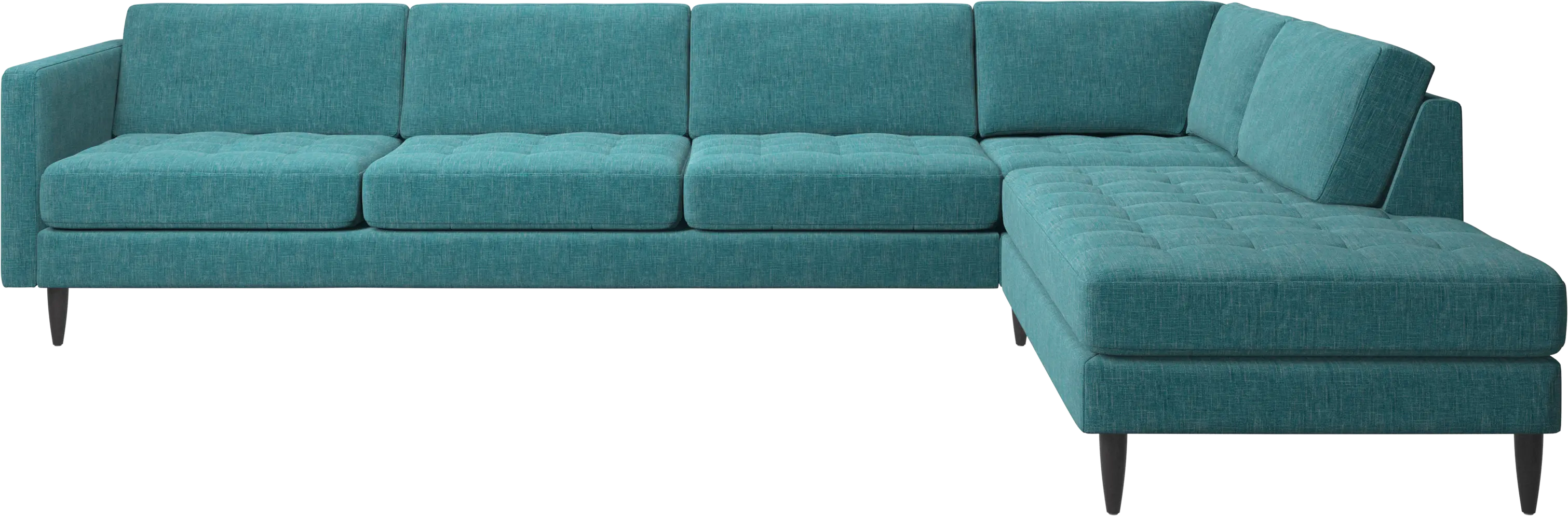 Osaka corner sofa with lounging unit, tufted seat