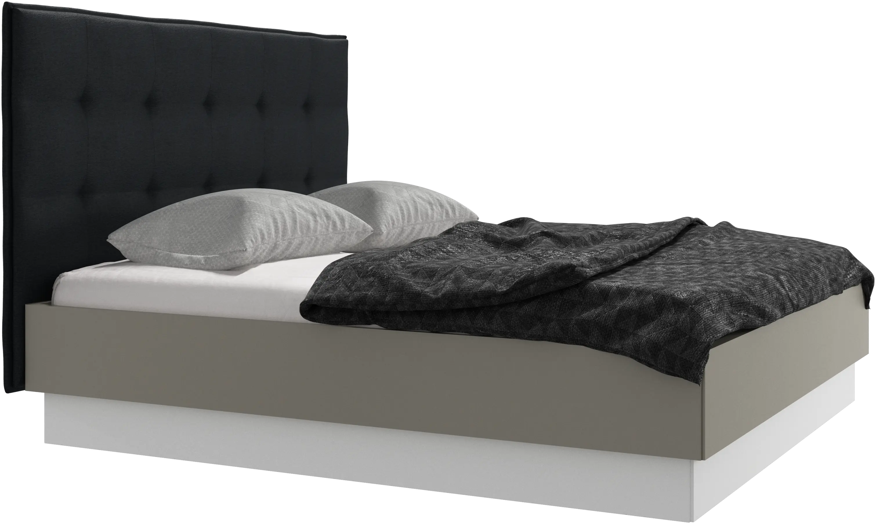 Lugano storage bed with lift-up frame and slats, excl. mattress