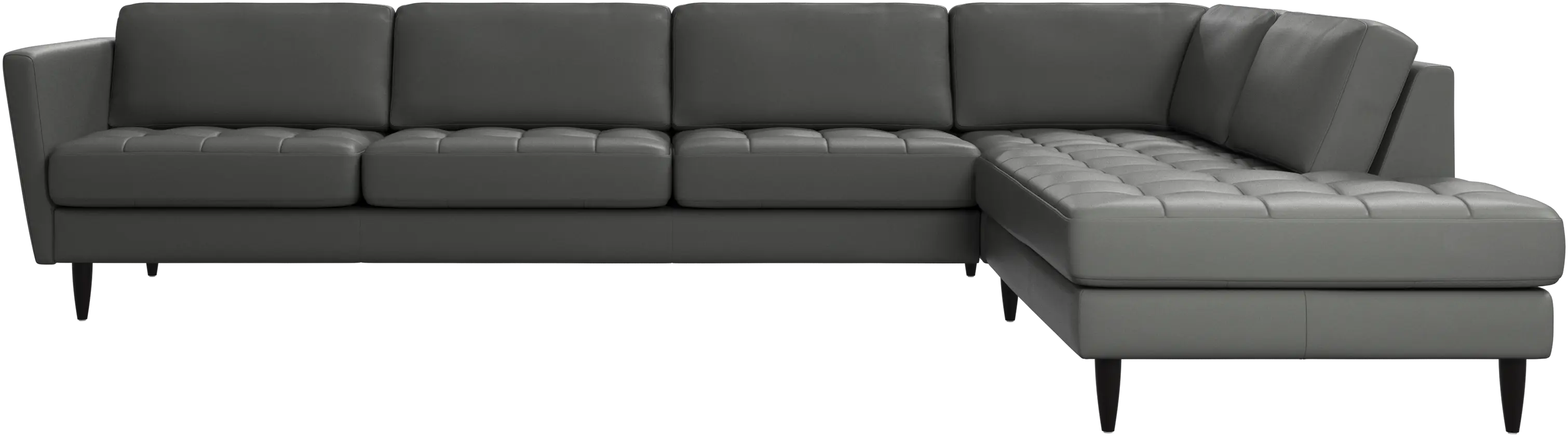 Osaka hörnsoffa med loungemodul, sits med sömmar