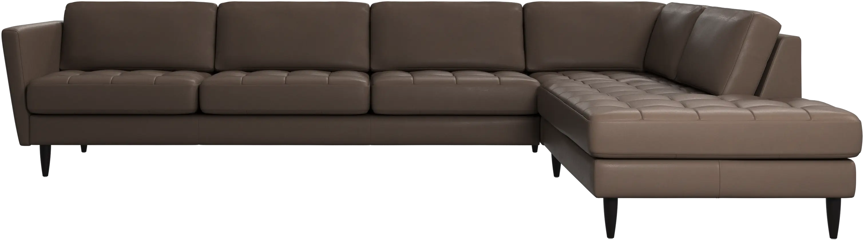Osaka corner sofa with lounging unit, tufted seat