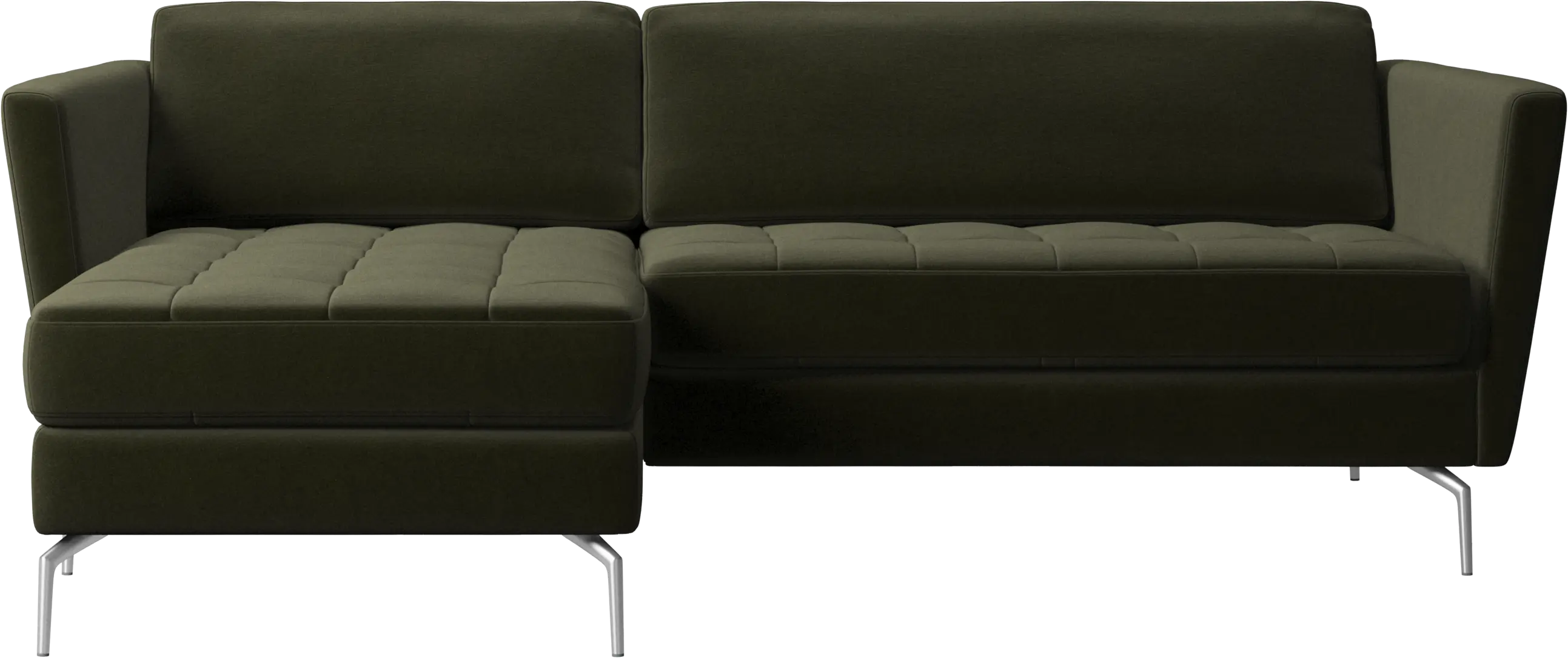 Osaka sofa with resting unit, tufted seat