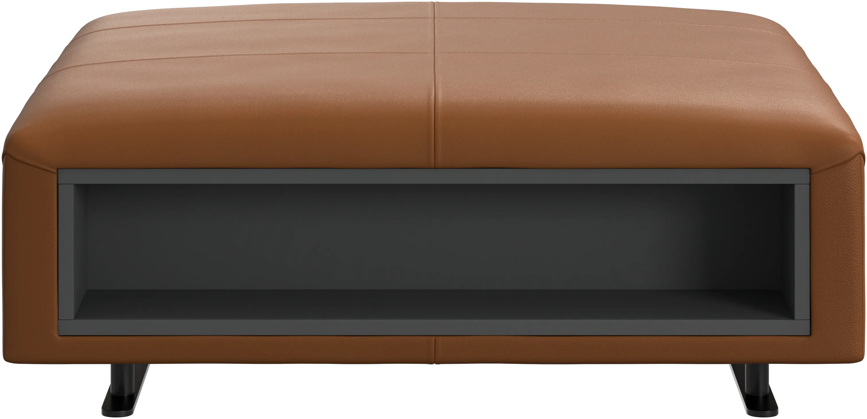 Hampton footstool with storage left and right sides