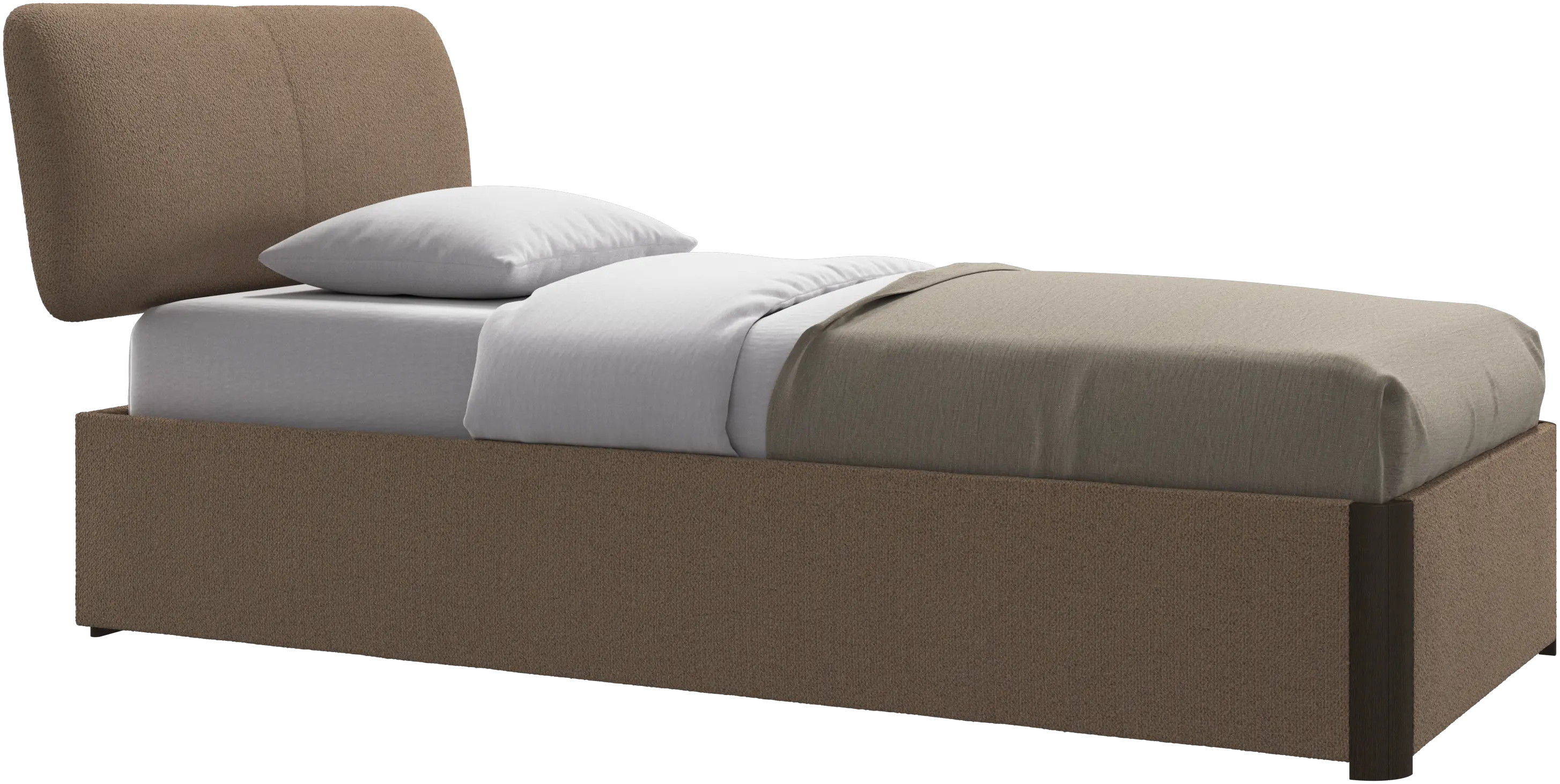 Element bed, bed-mounted headboard, with slats and storage solution, excl. mattress