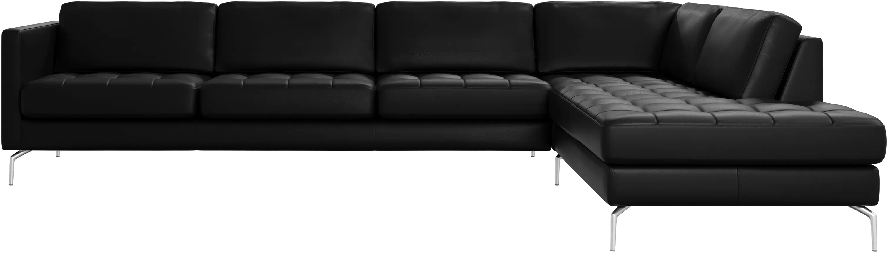 Osaka corner sofa with lounging unit, tufted seat