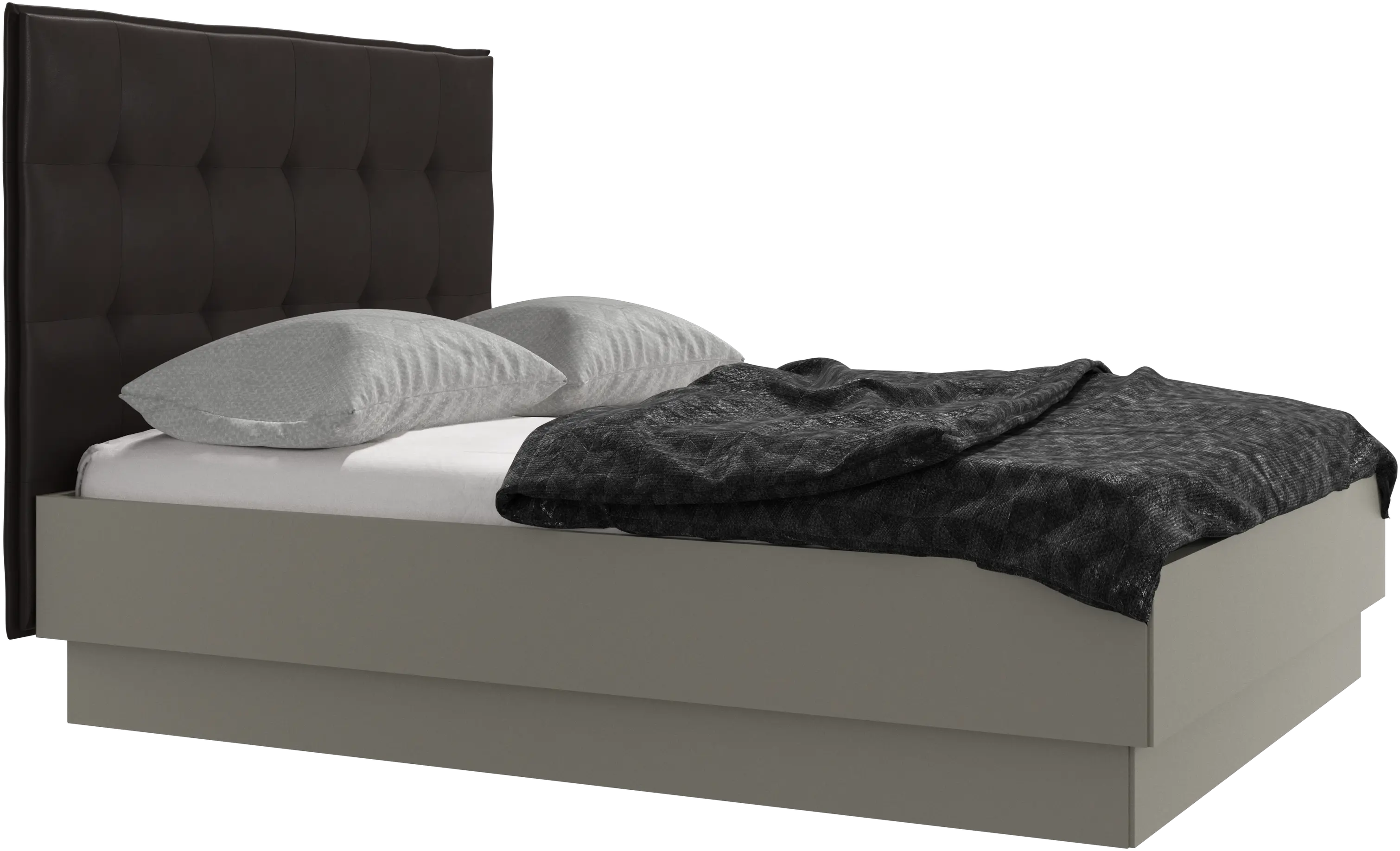 Lugano storage bed with lift-up frame and slats, excl. mattress
