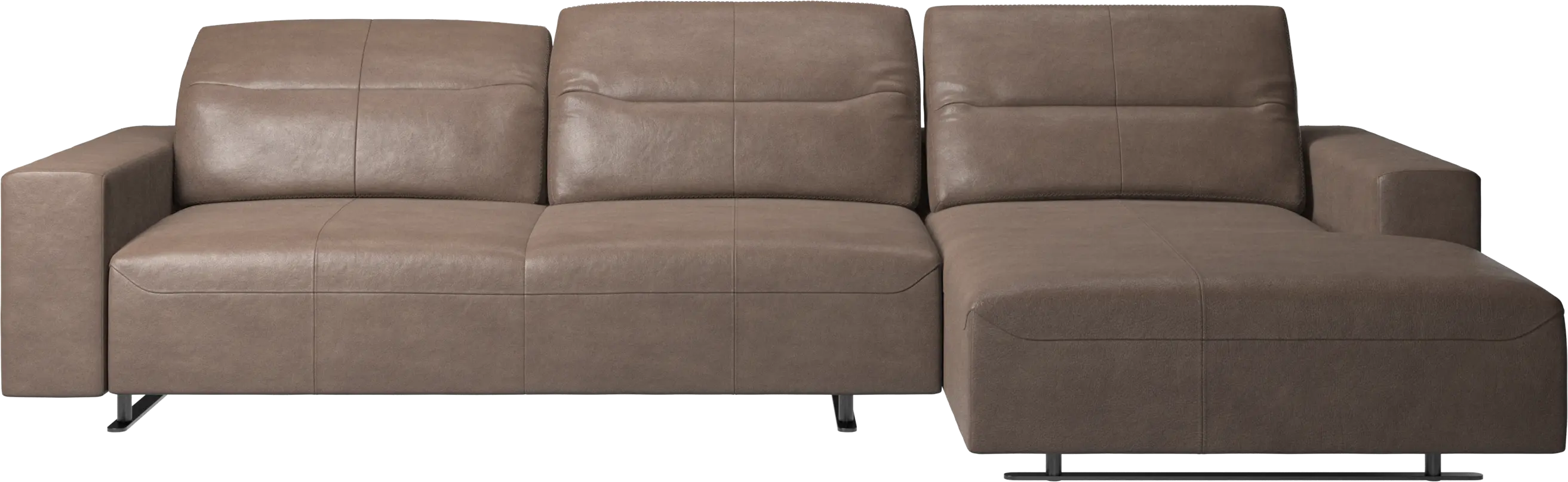 Hampton sofa med justerbar ryg og lounge modul venstre side