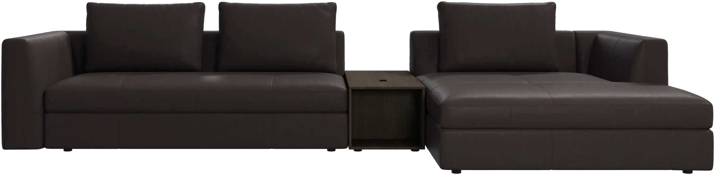 Bergamo chaise longue sofa with storage