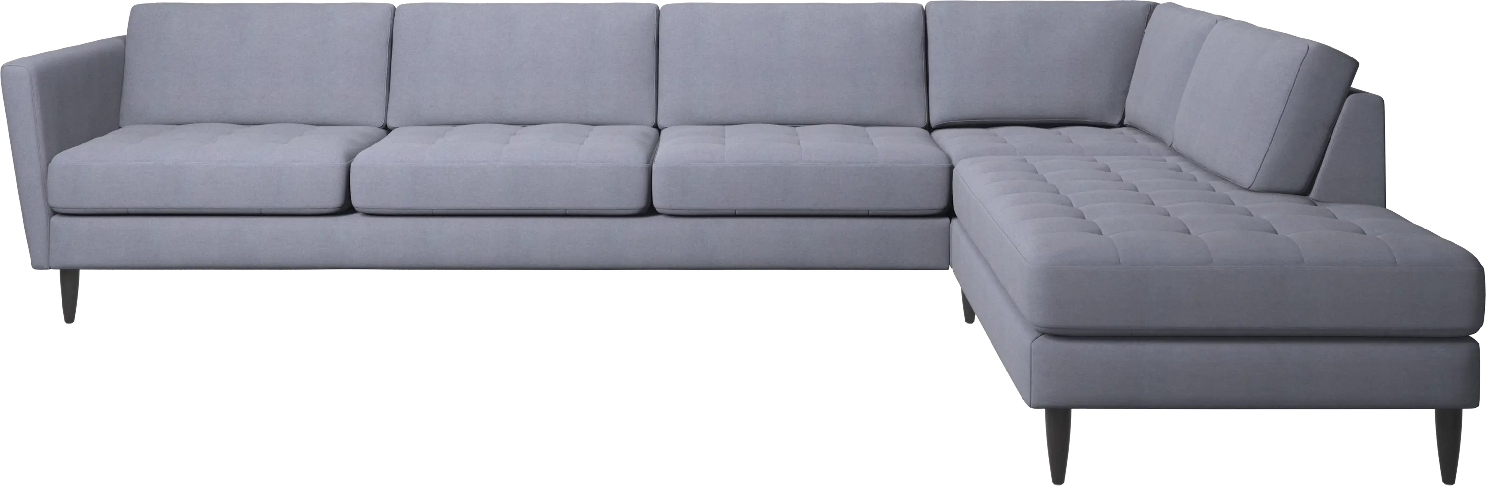Osaka corner sofa with lounging unit, tufted seat