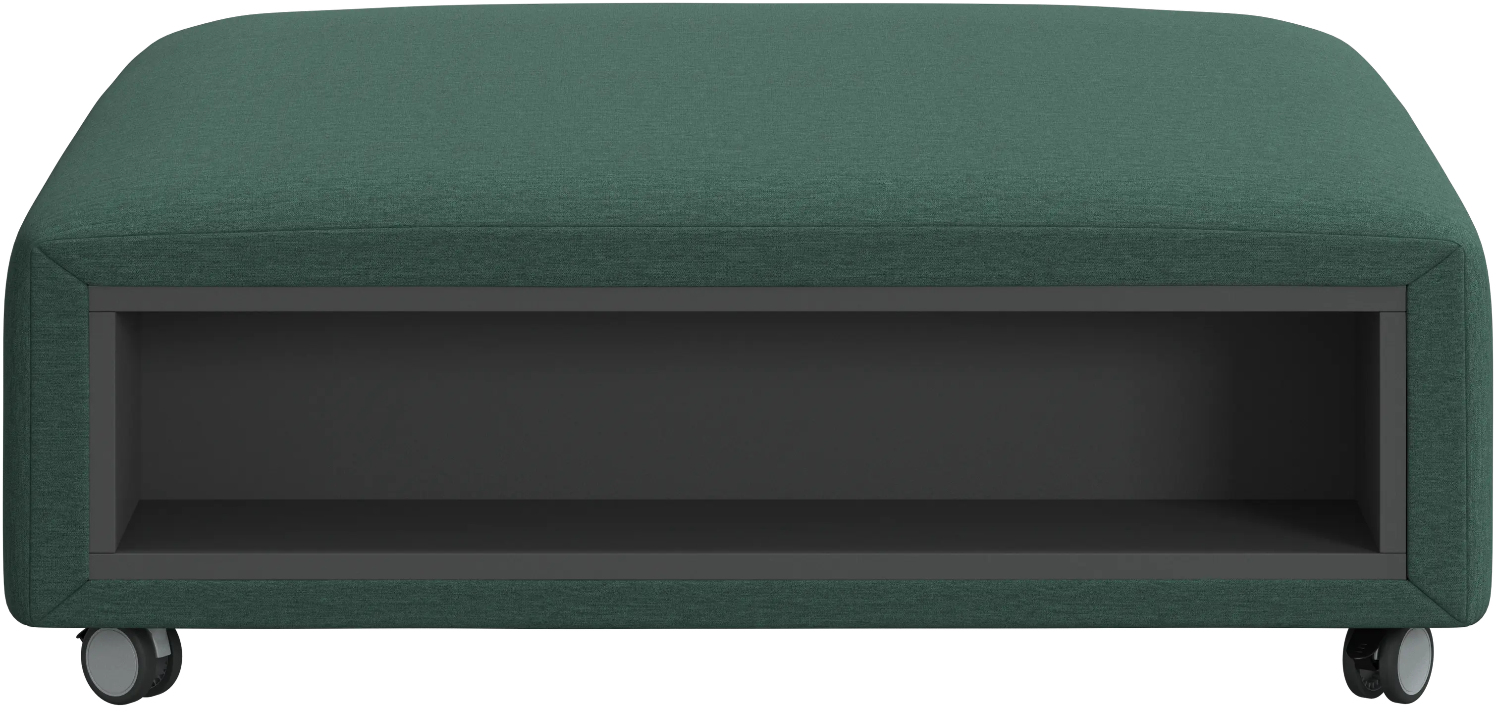 Hampton footstool on wheels with storage left and right sides