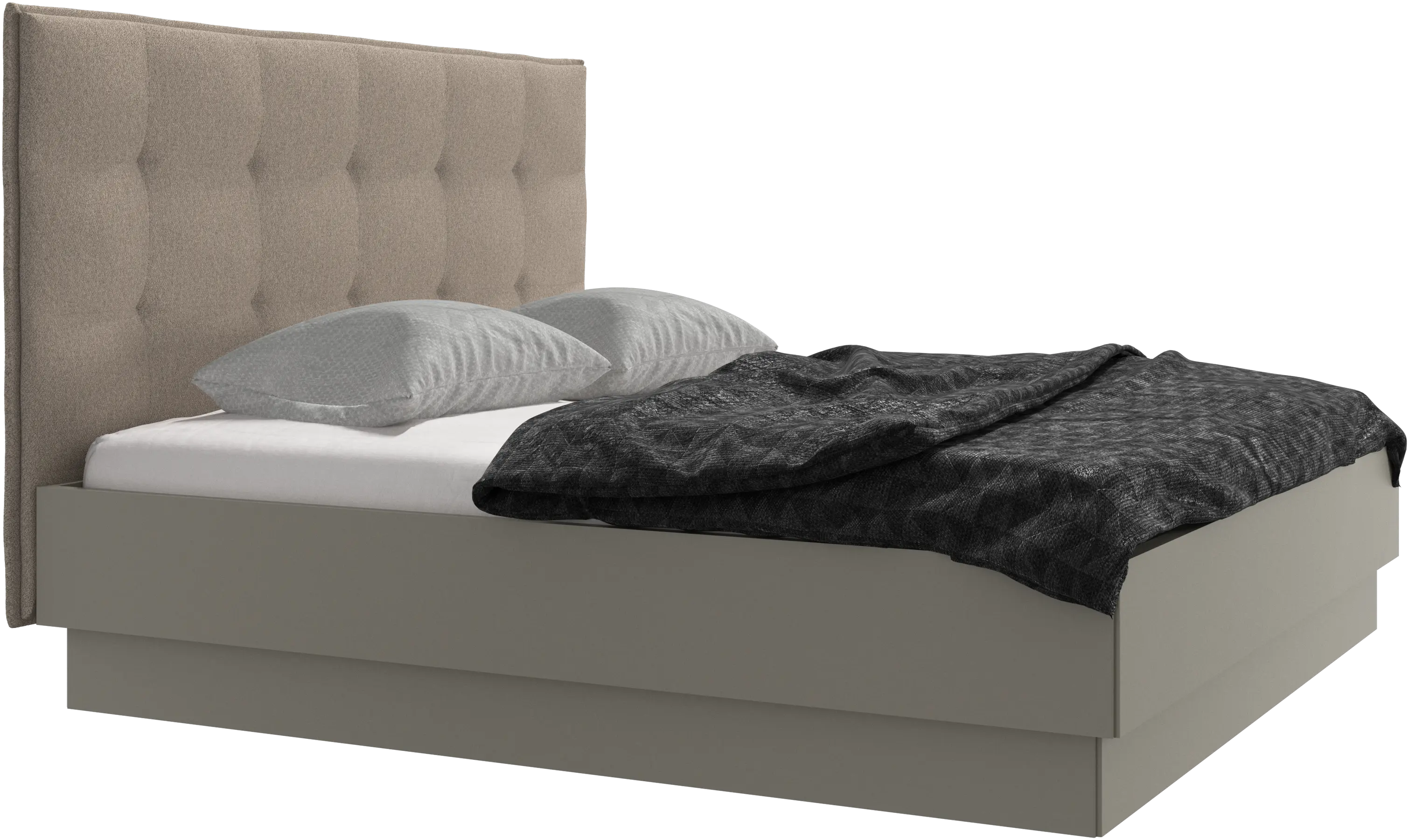 Lugano storage bed with lift-up frame and slats, excl. mattress