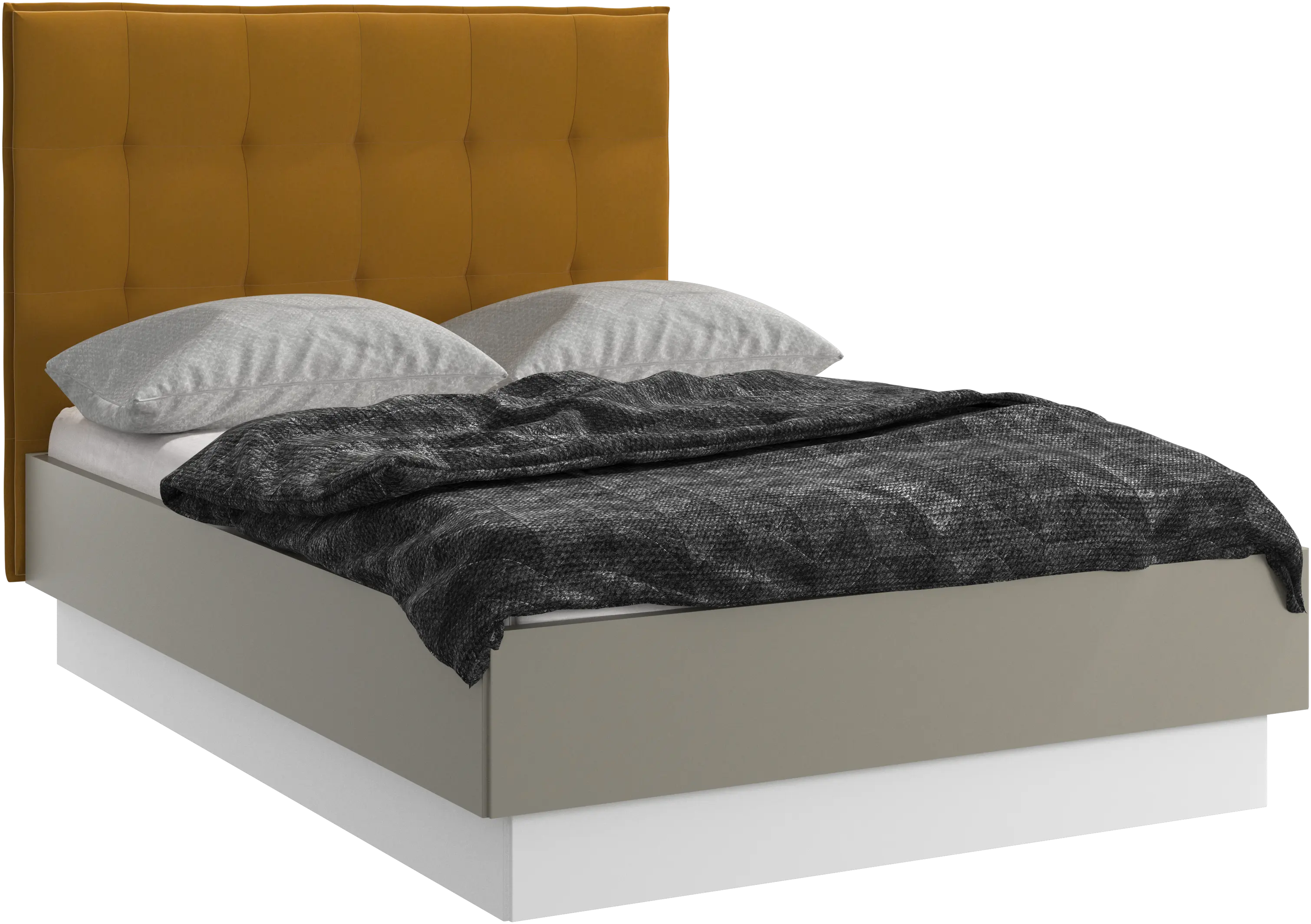 Lugano storage bed with lift-up frame and slats, excl. mattress