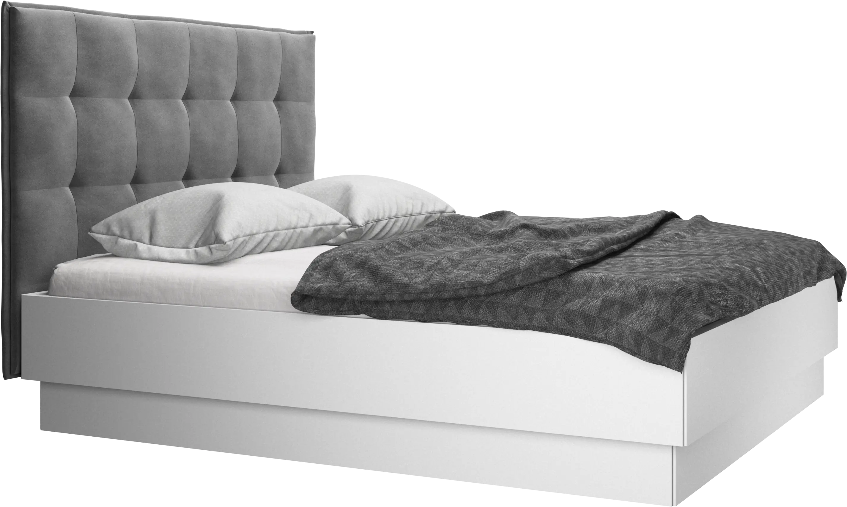 Lugano storage bed with lift-up frame and slats, excl. mattress
