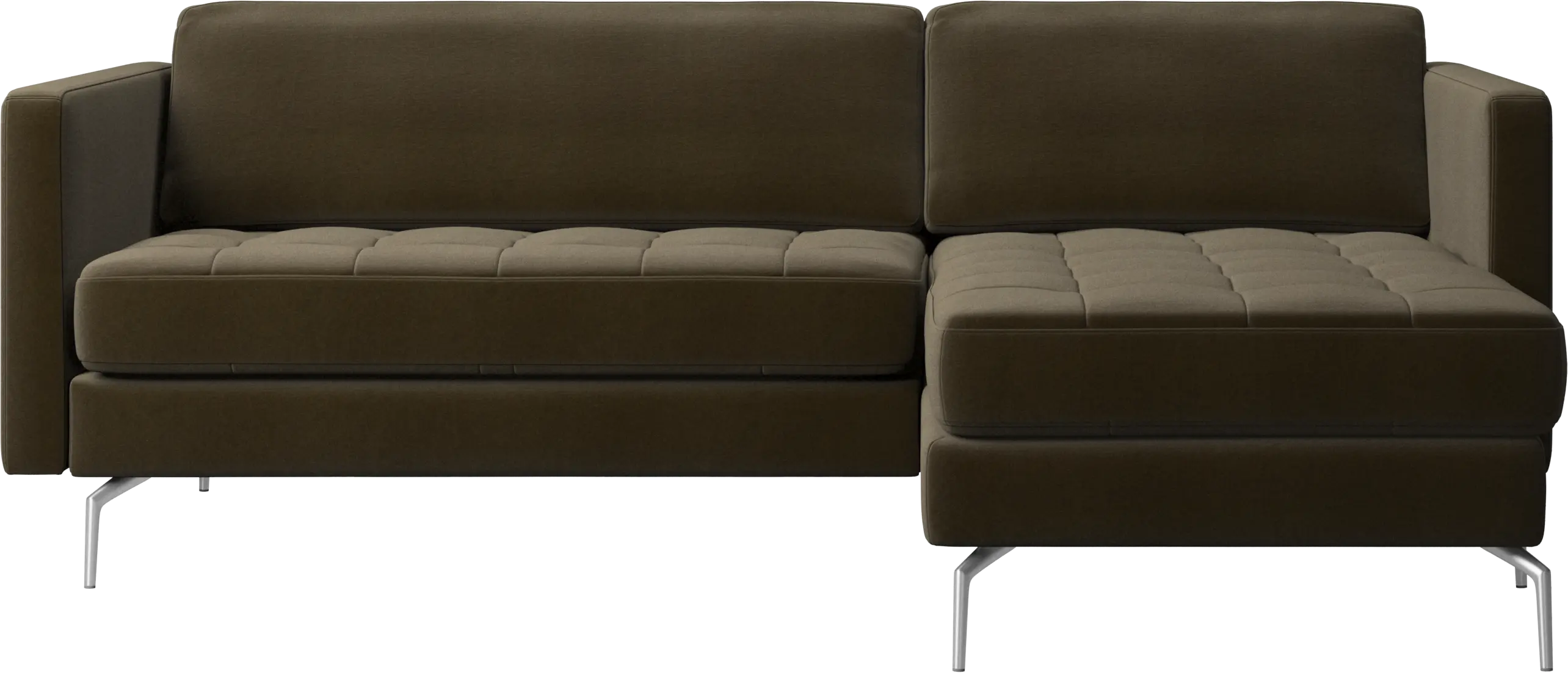 Osaka sofa with resting unit, tufted seat