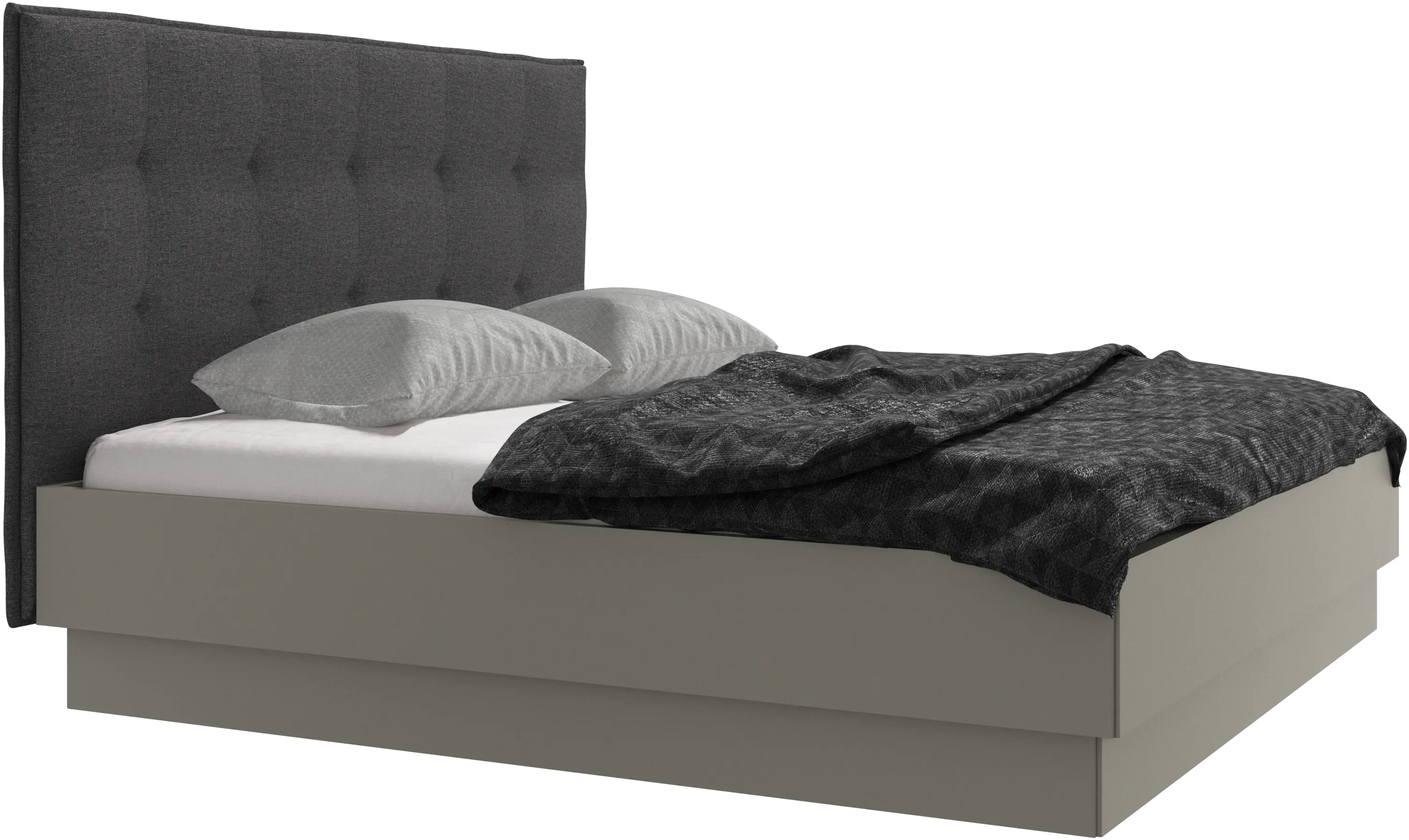 Lugano storage bed with lift-up frame and slats, excl. mattress