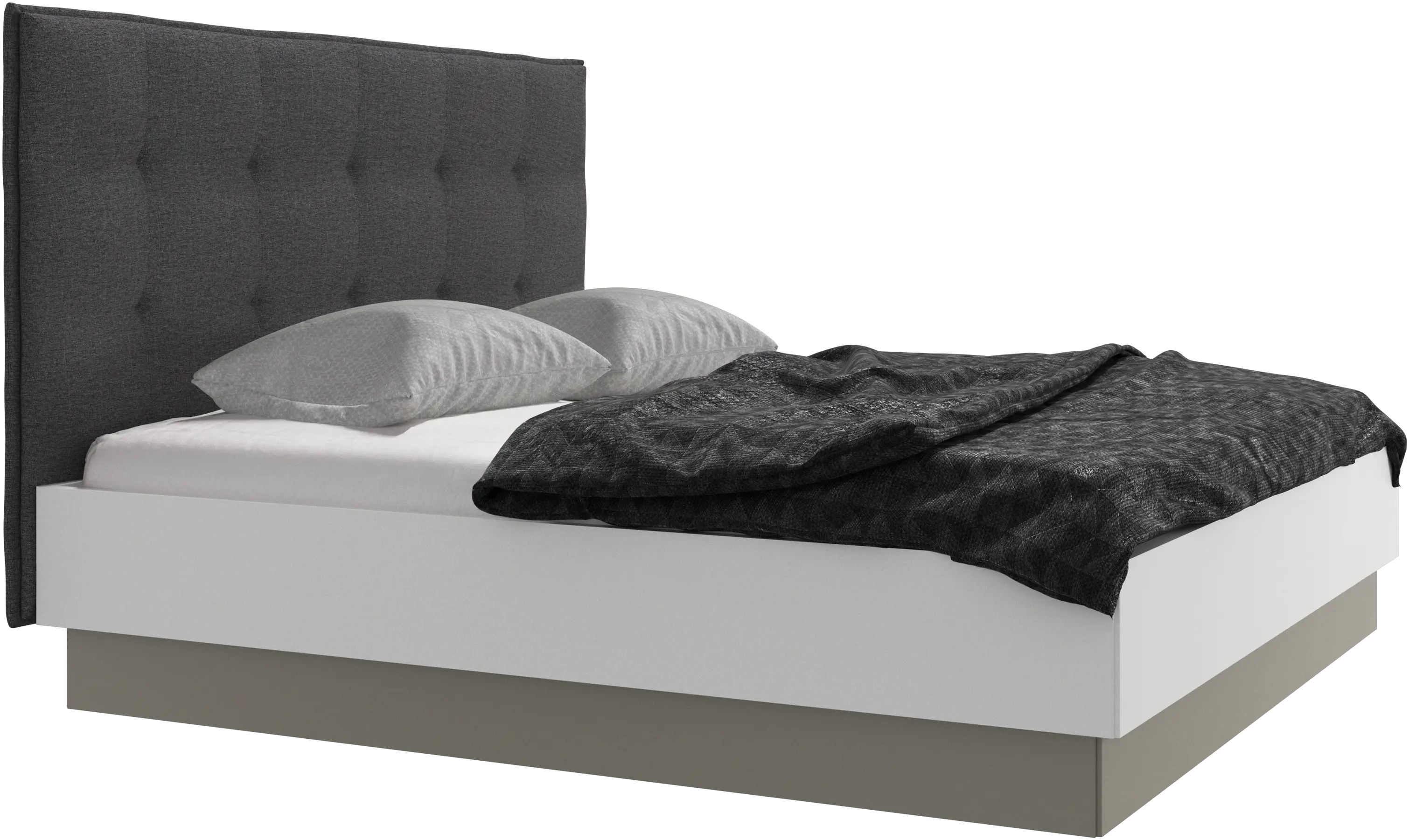 Lugano storage bed with lift-up frame and slats, excl. mattress