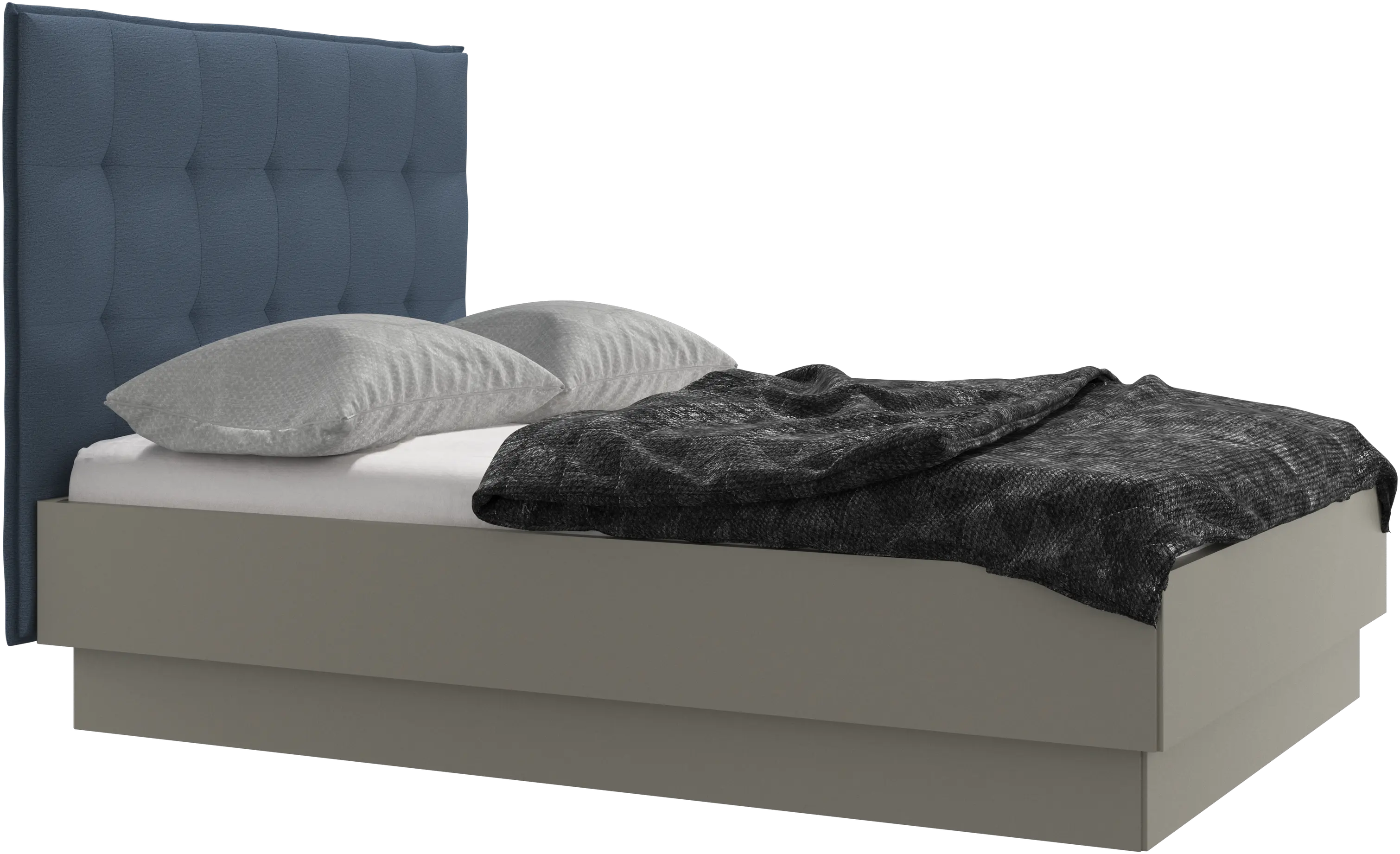 Lugano storage bed with lift-up frame and slats, excl. mattress