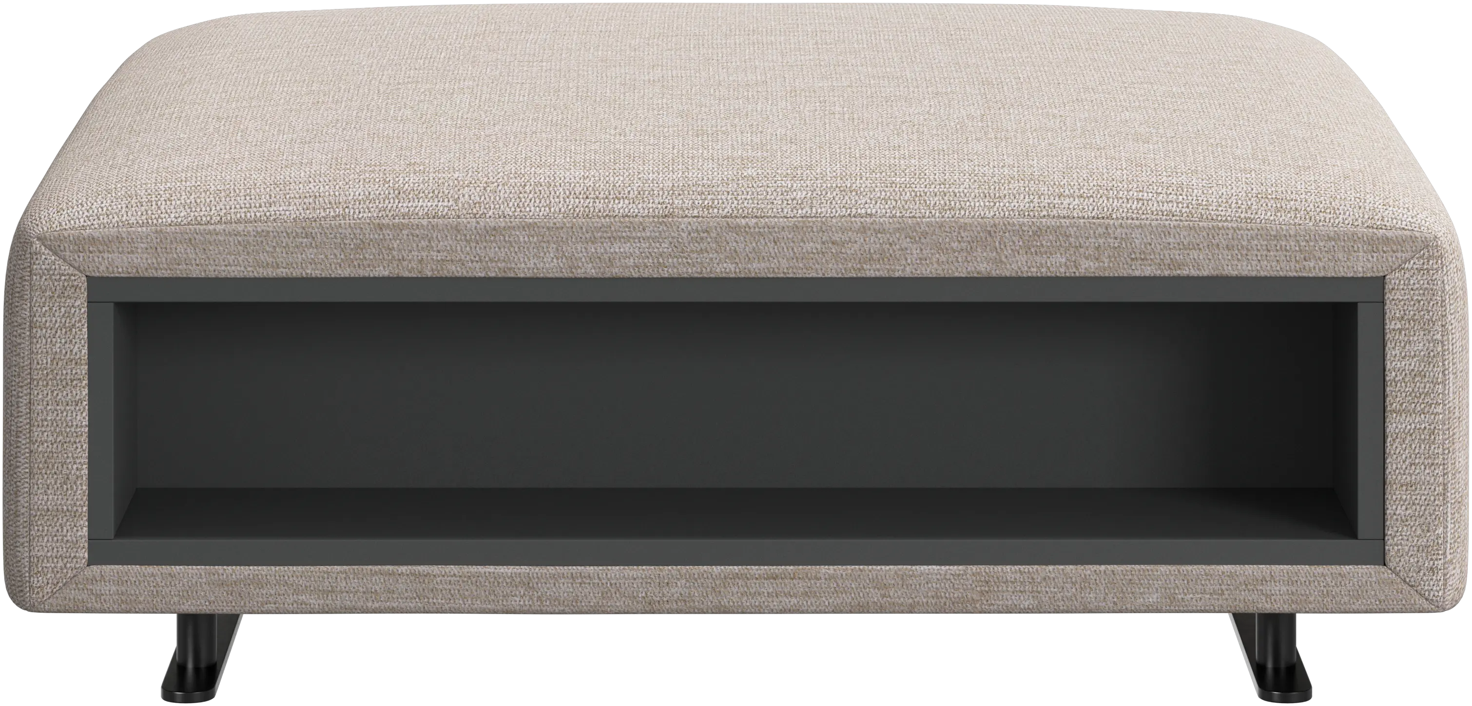 Hampton footstool with storage left and right sides