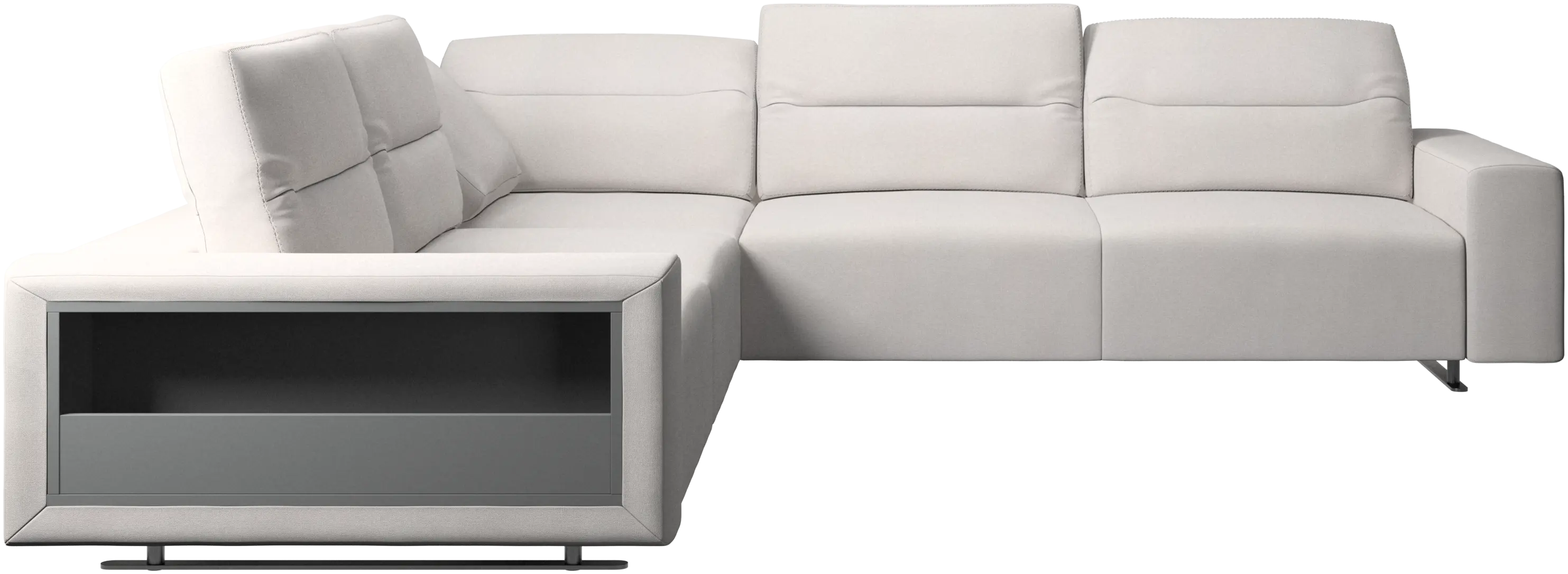 Hampton corner sofa with adjustable back and storage