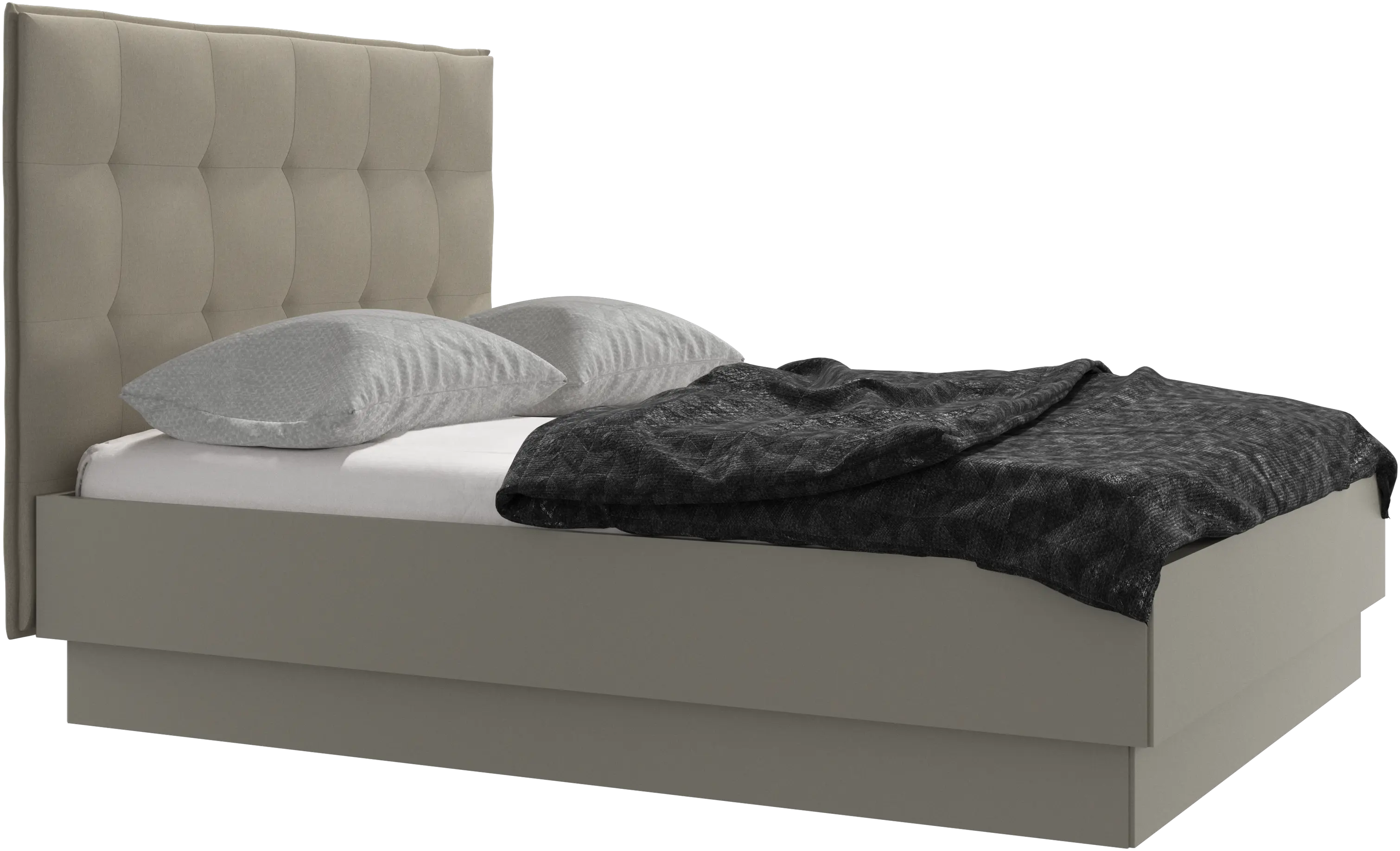 Lugano storage bed with lift-up frame and slats, excl. mattress