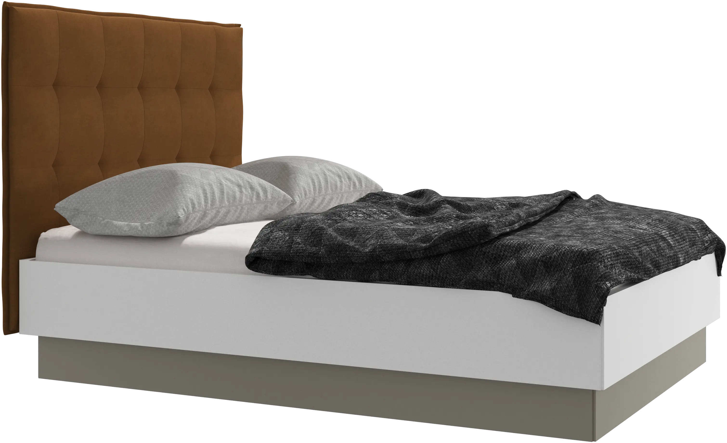 Lugano storage bed with lift-up frame and slats, excl. mattress