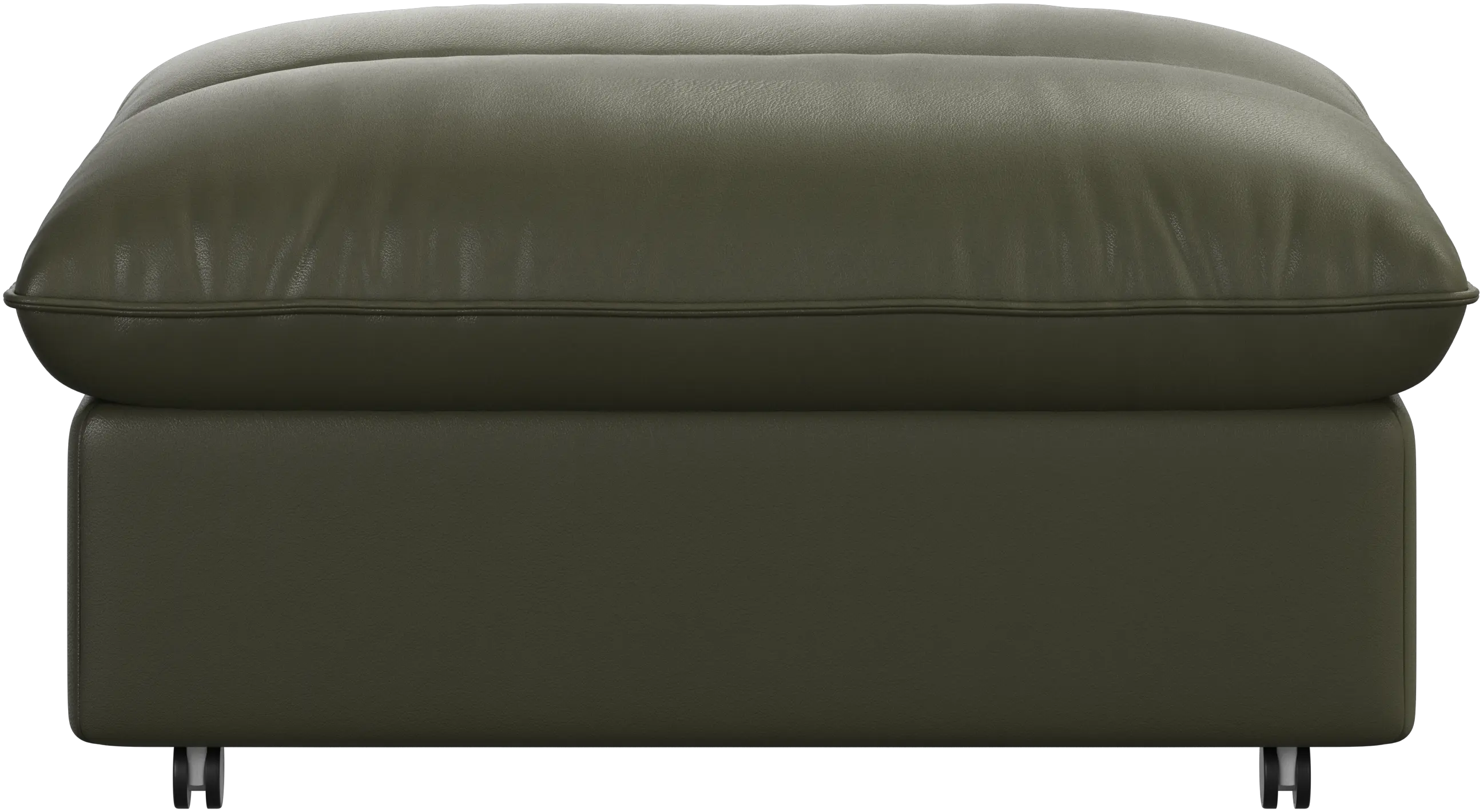 Southampton pouf on wheels with storage
