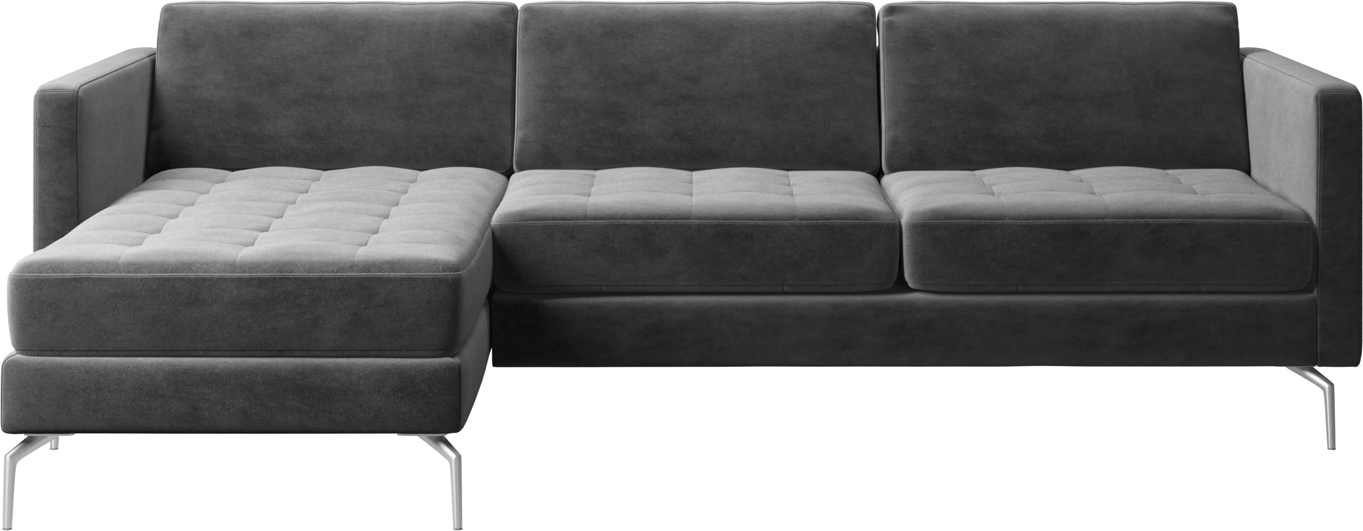 Osaka sofa with resting unit, tufted seat