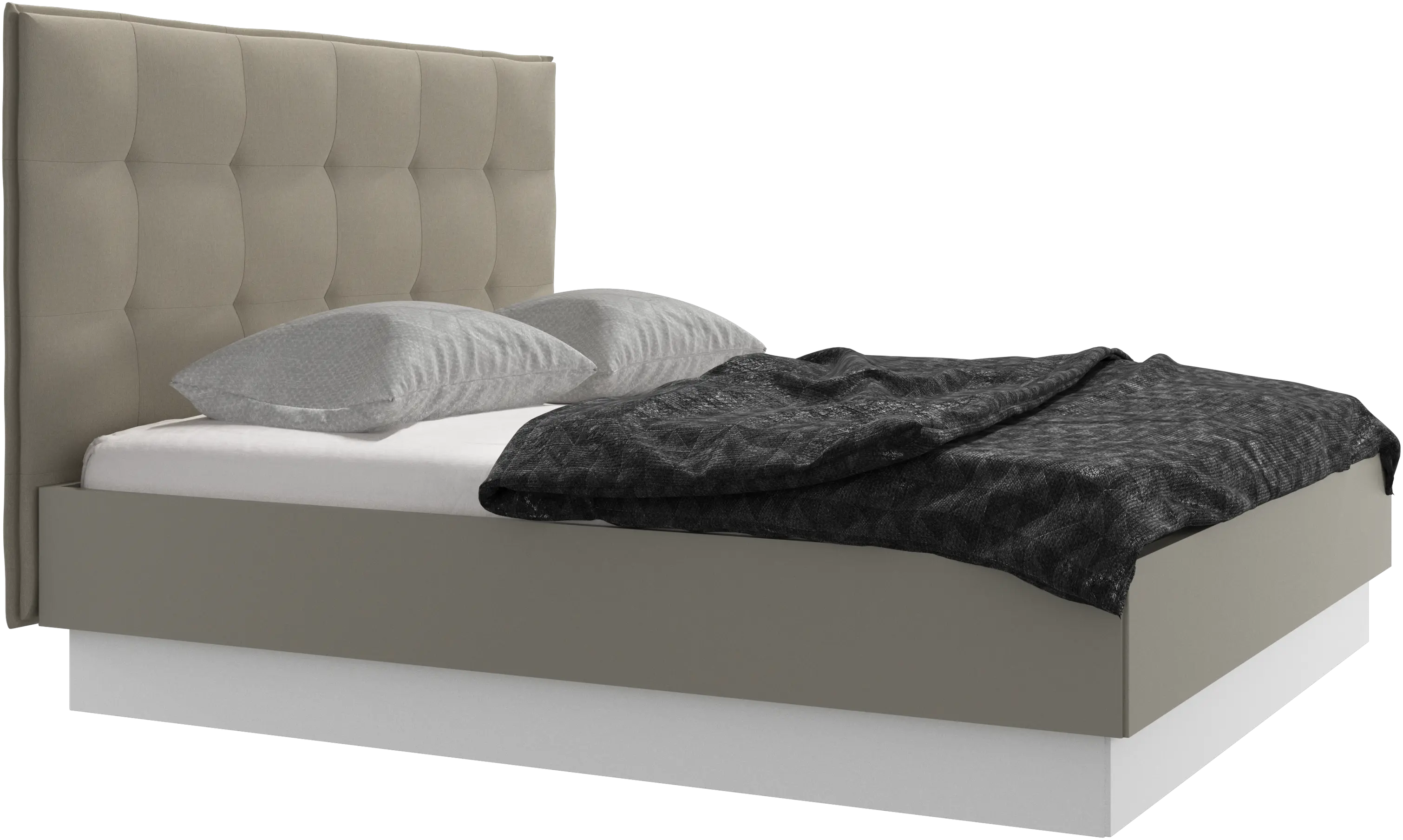 Cama con canapé Lugano, estructura elevable y tablado, no incluye colchón