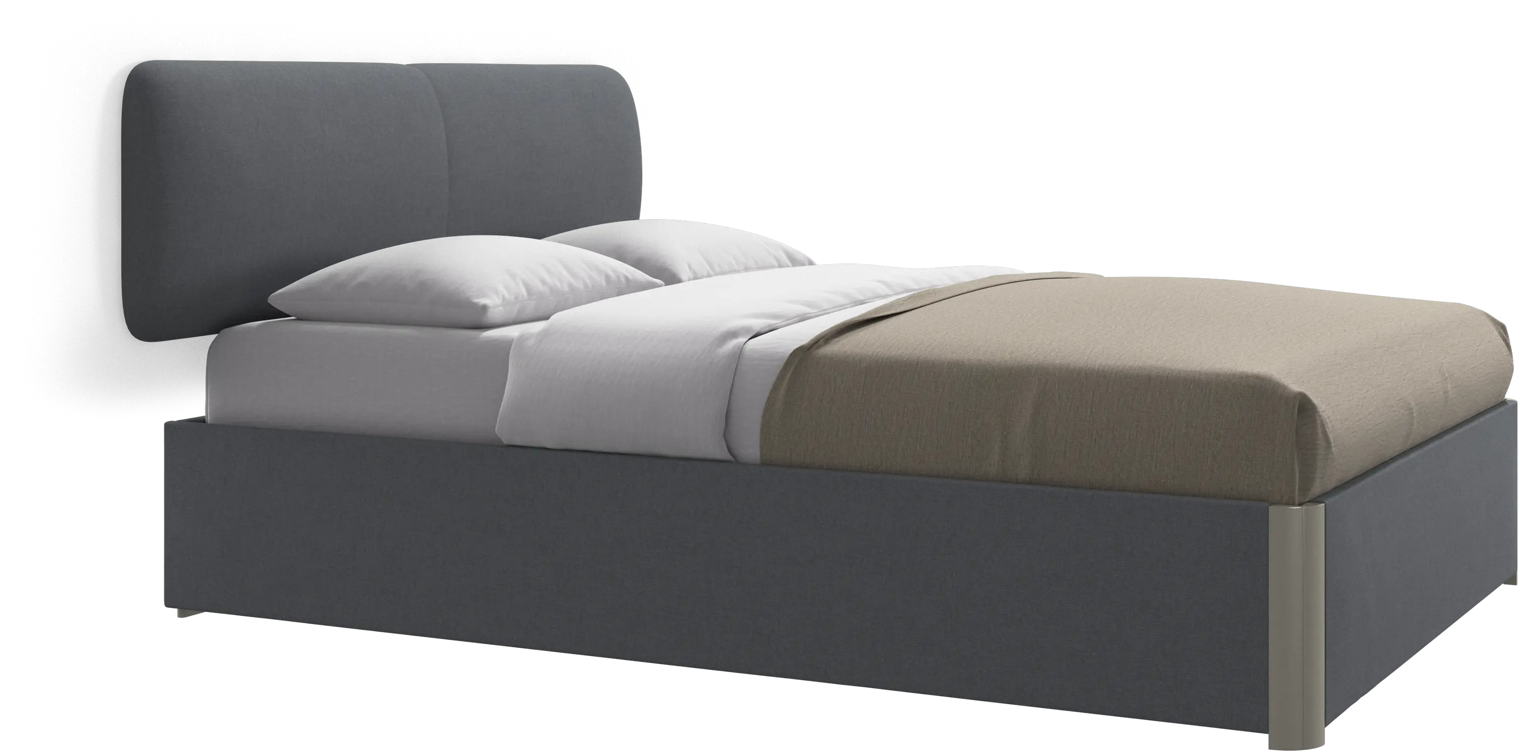 Element bed, wall-mounted headboard, with slats, excl. mattress