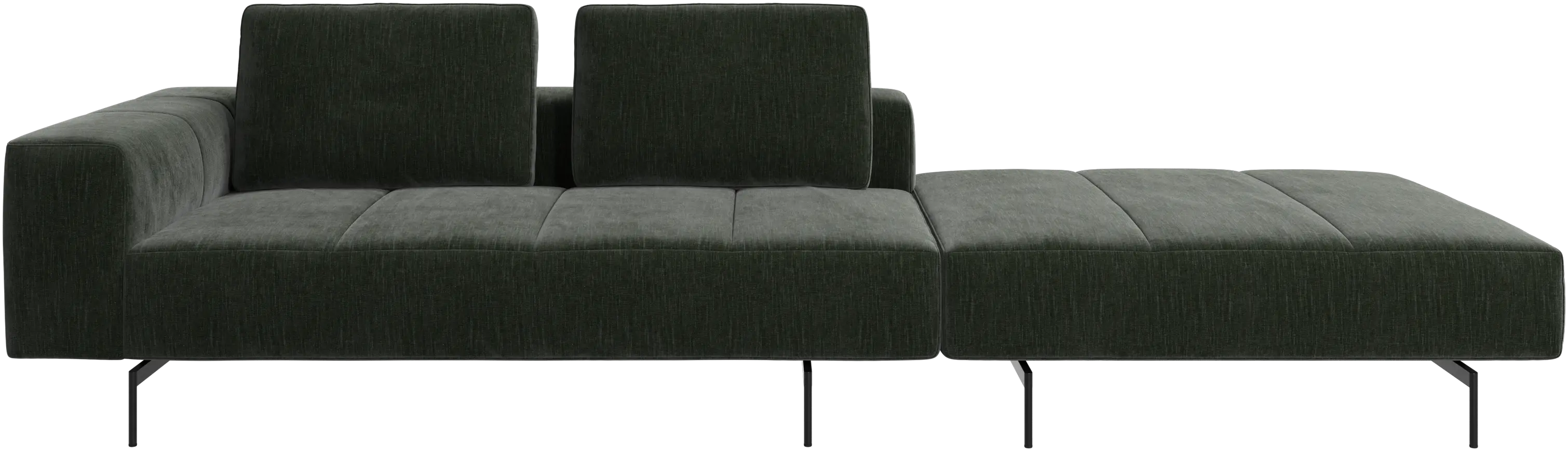 Amsterdam sofa with footstool on right side