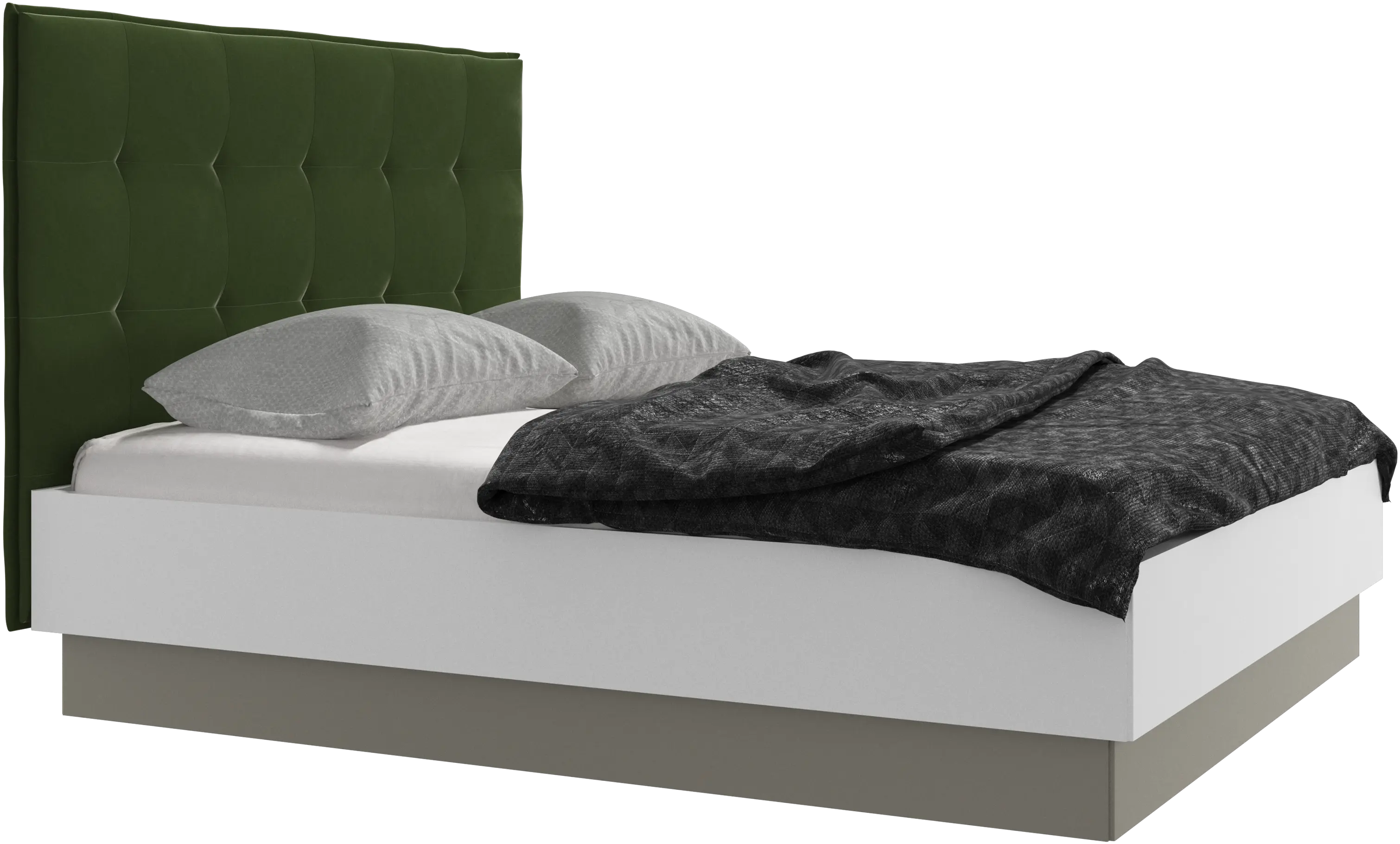 Cama con canapé Lugano, estructura elevable y tablado, no incluye colchón