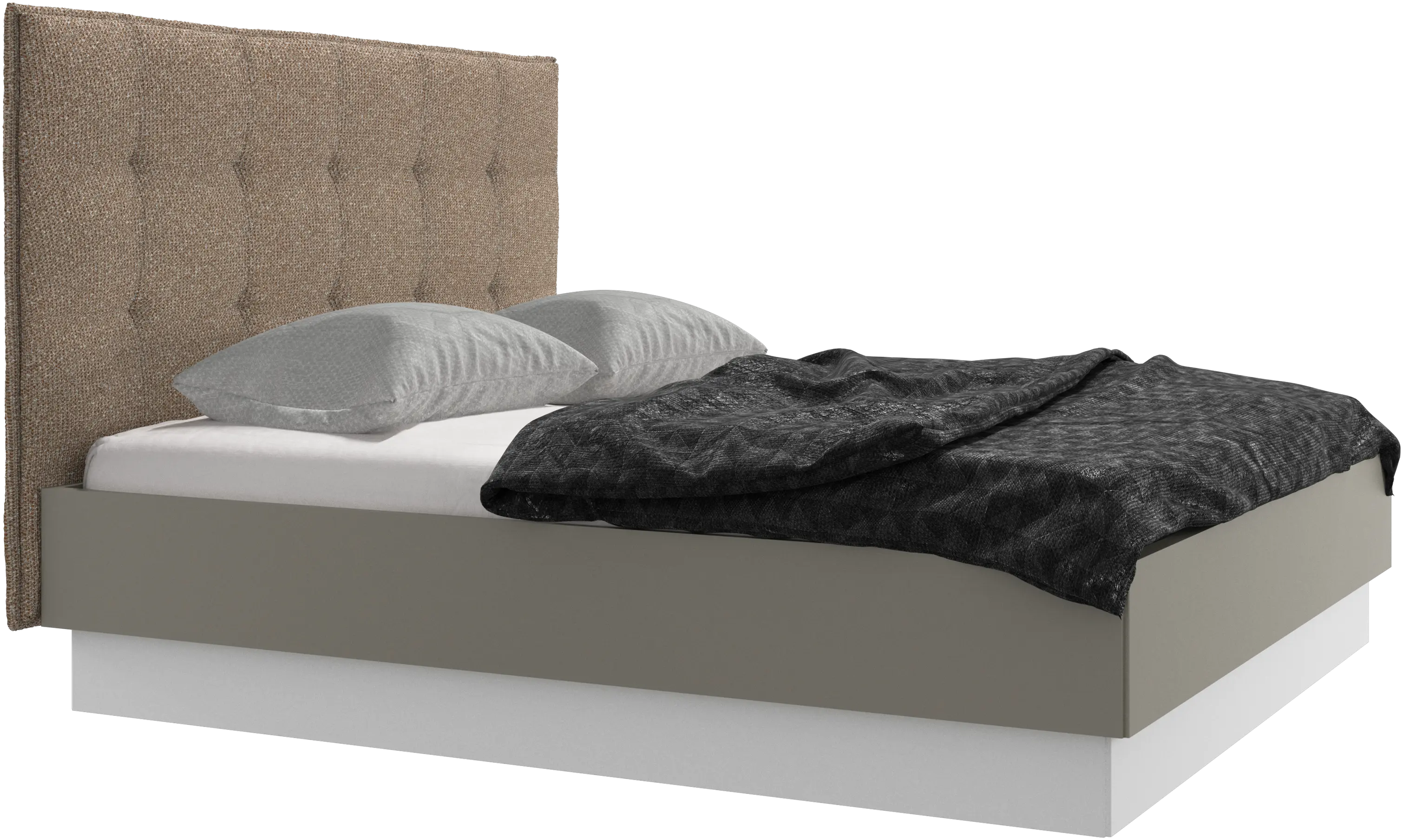Lugano storage bed with lift-up frame and slats, excl. mattress