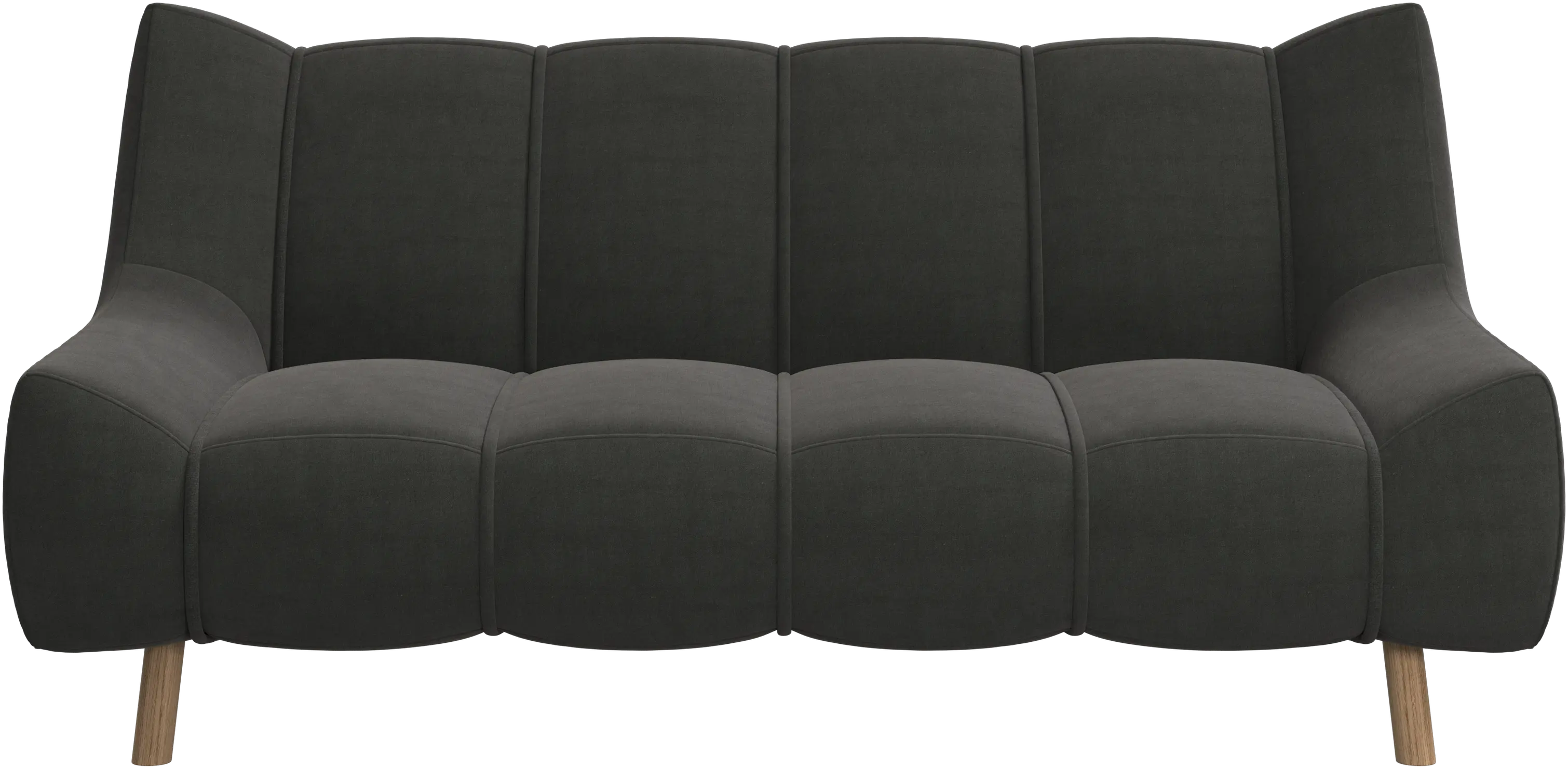 Nawabari 2 seater sofa, wooden leg