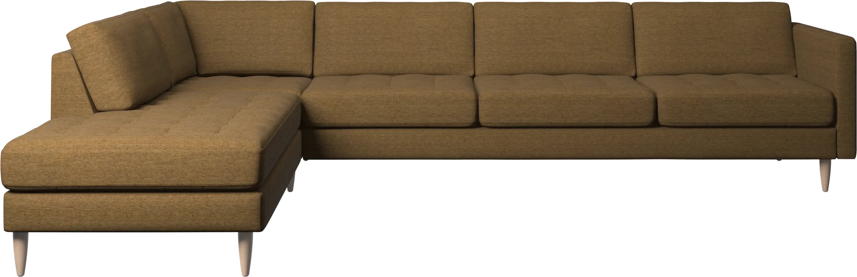 Osaka corner sofa with lounging unit, tufted seat