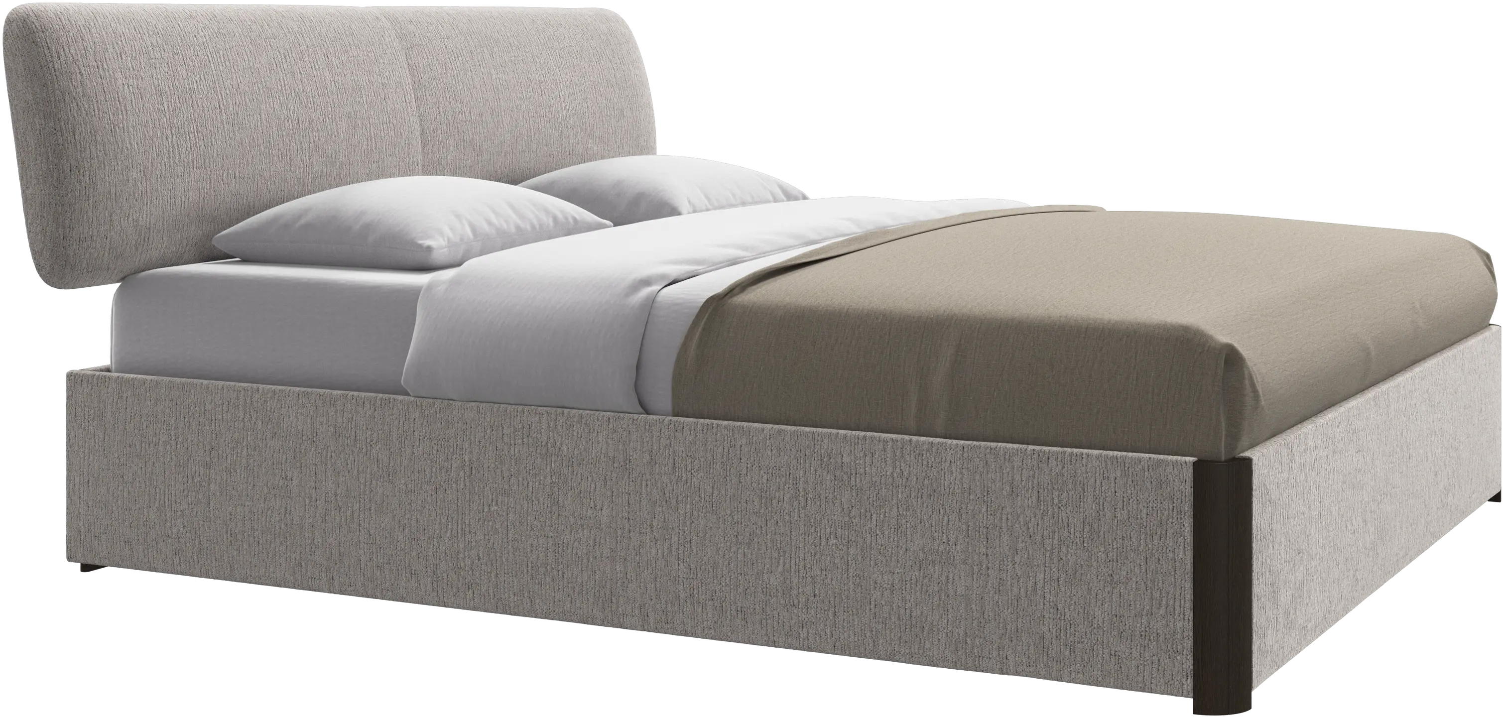 Element bed, bed-mounted headboard, with slats and storage solution, excl. mattress