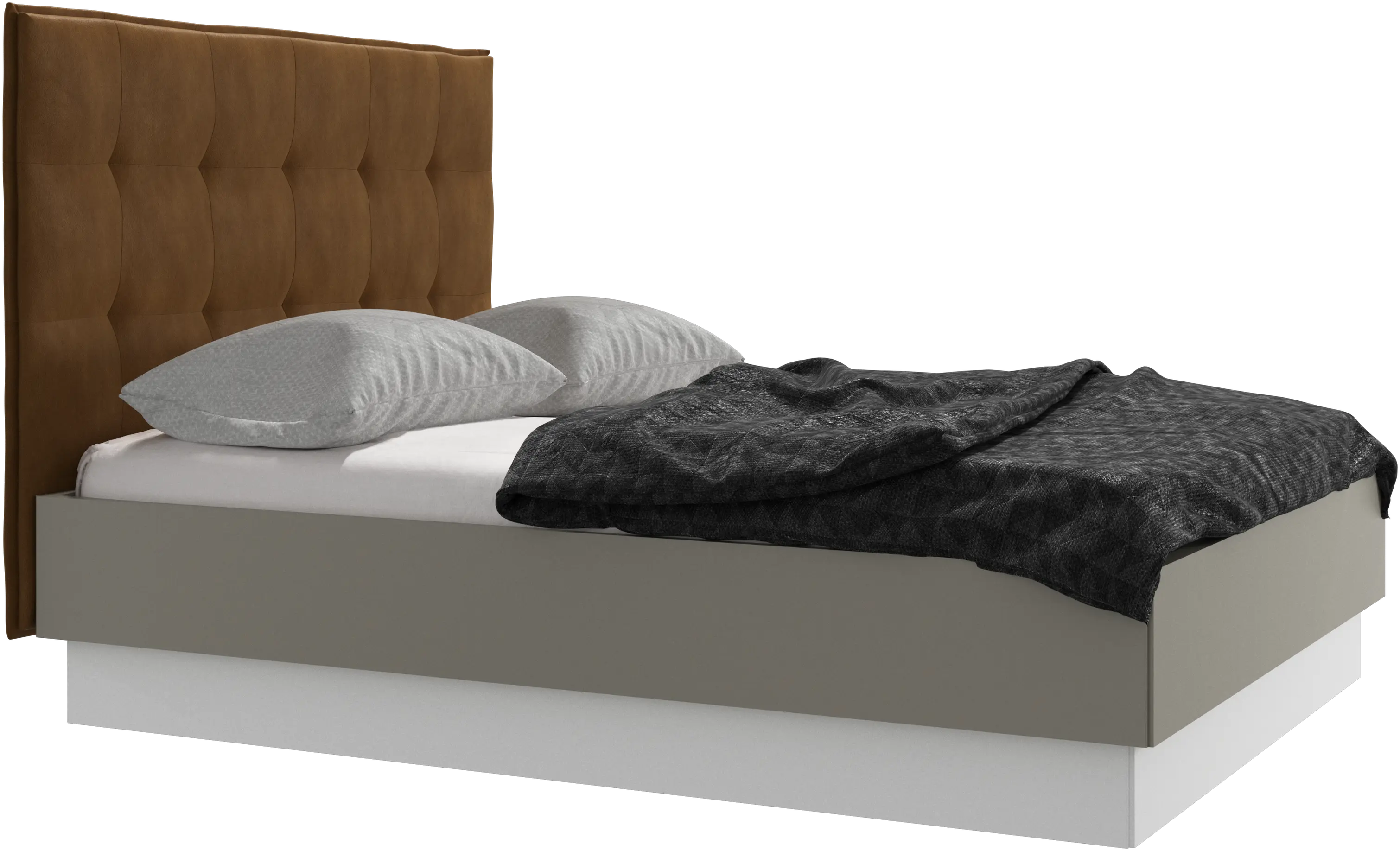 Lugano storage bed with lift-up frame and slats, excl. mattress